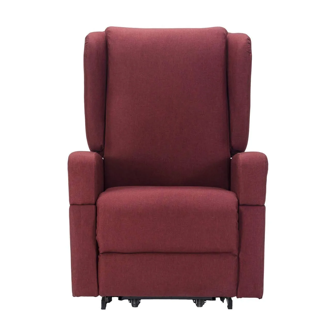 Poltrone Italia Poltrona Relax Elettrica Vertical, 2 Motori, Reclinazione Indipendente, Roller, Memory, Braccioli Estraibili, Tavolino, Rosso - immagine 11