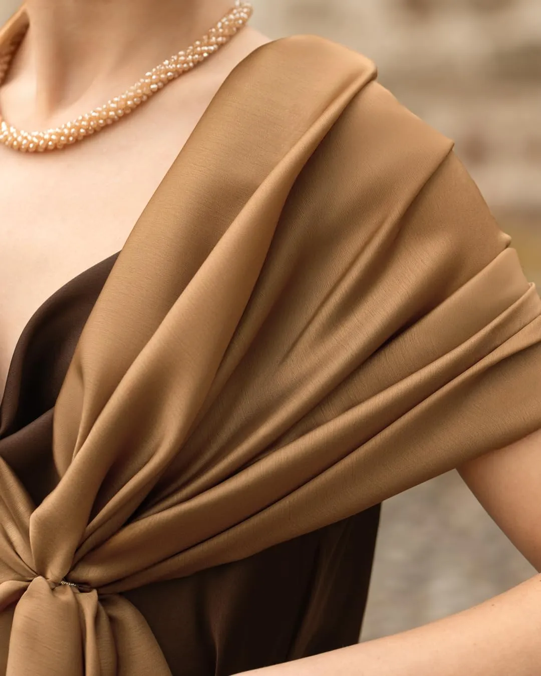 MAPIMANIA Stola Donna in Misto Seta 180x90 cm Bronzo - immagine 3