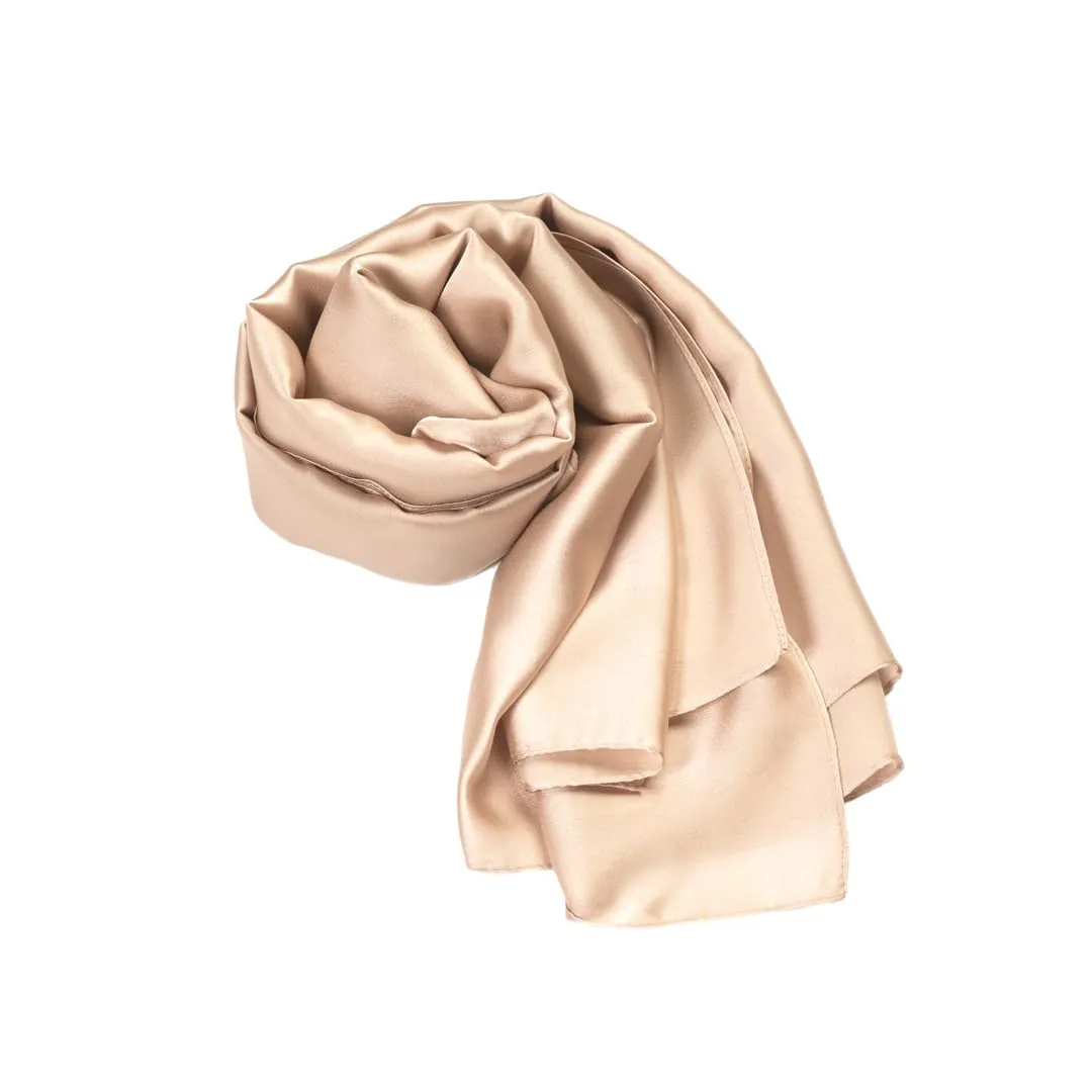 MAPIMANIA Stola Donna in Misto Seta 180x90 cm Beige ST-05 - immagine 1