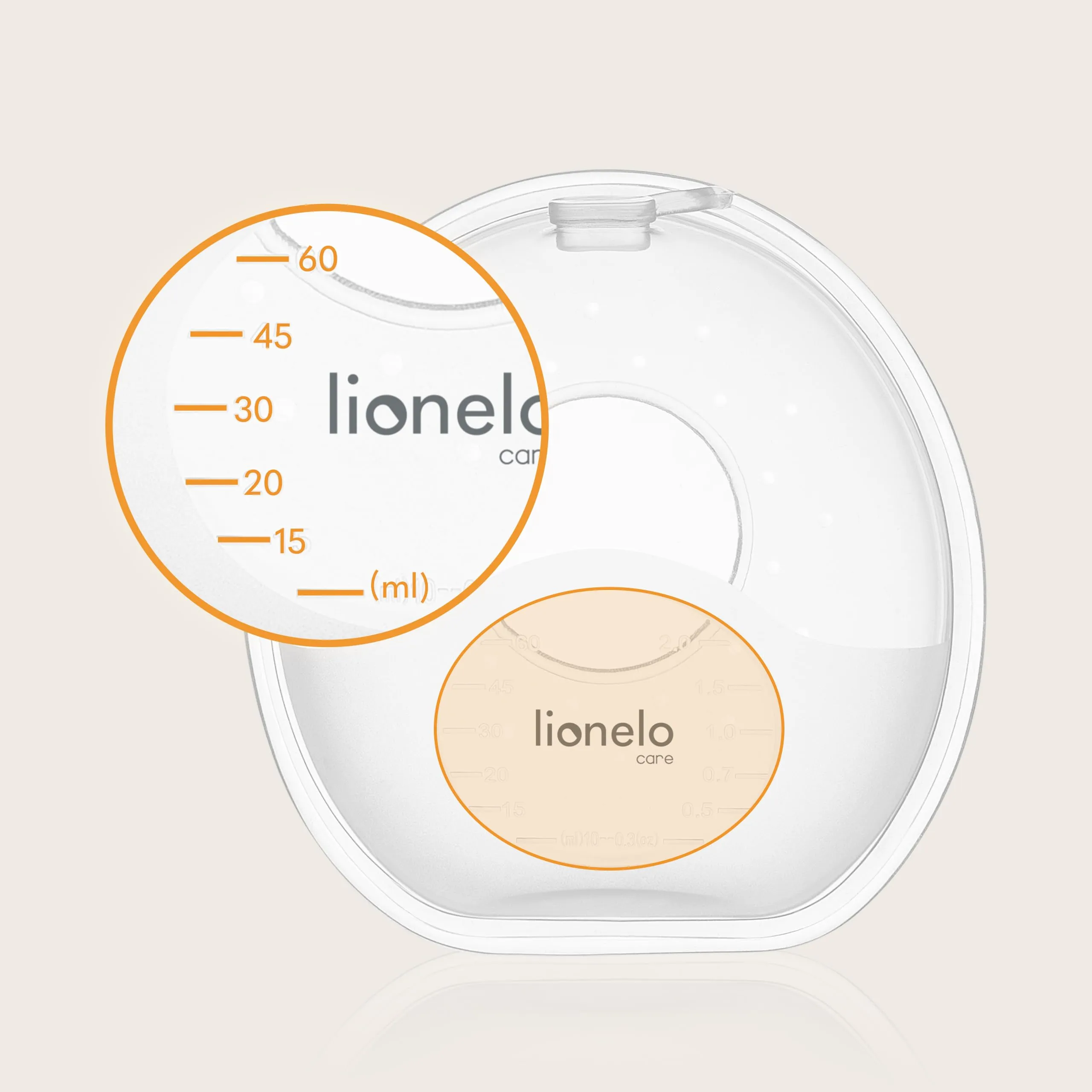 Lionelo Milky Simple Raccoglilatte in Silicone BPA Free, 2 Pezzi - immagine 2
