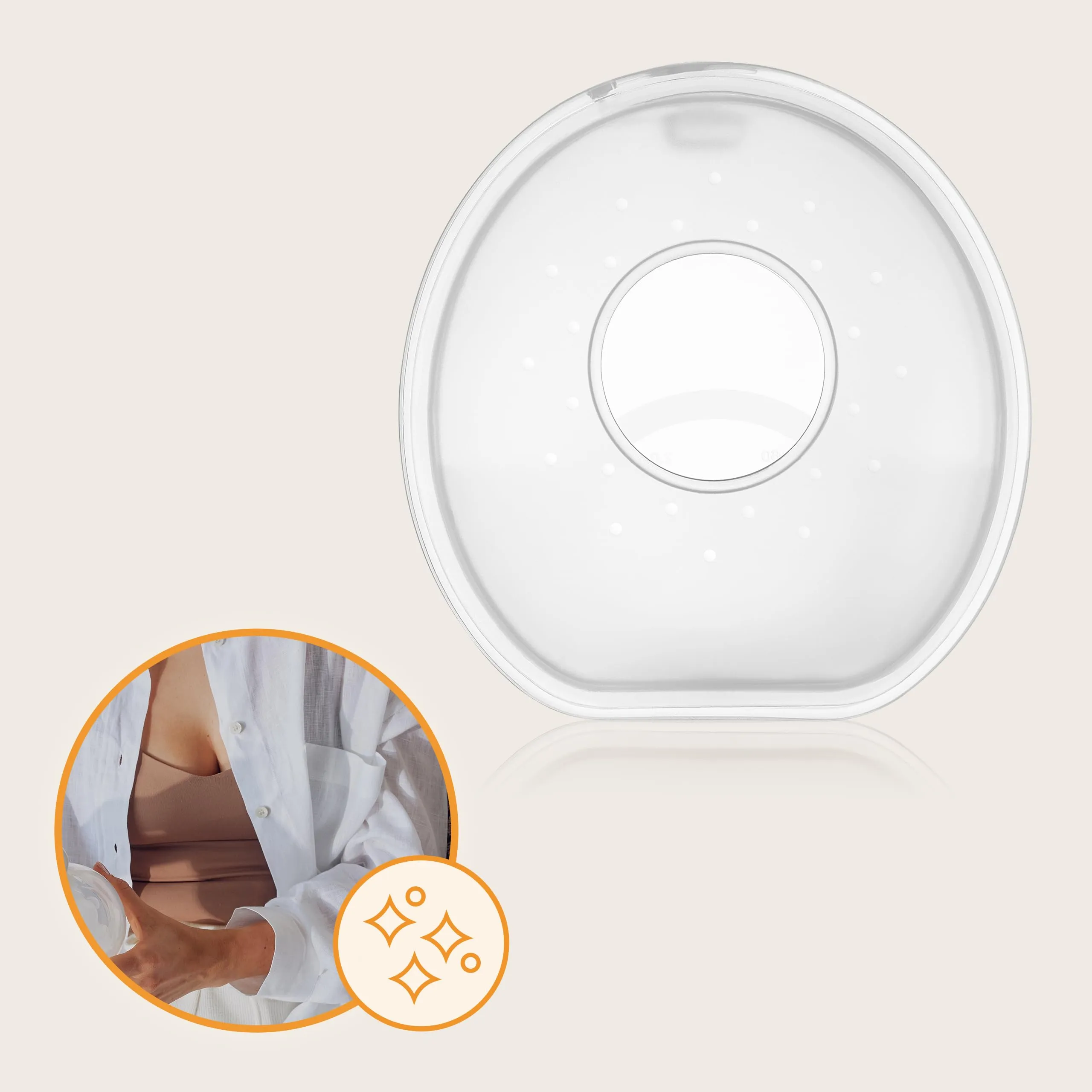 Lionelo Milky Simple Raccoglilatte in Silicone BPA Free, 2 Pezzi - immagine 3