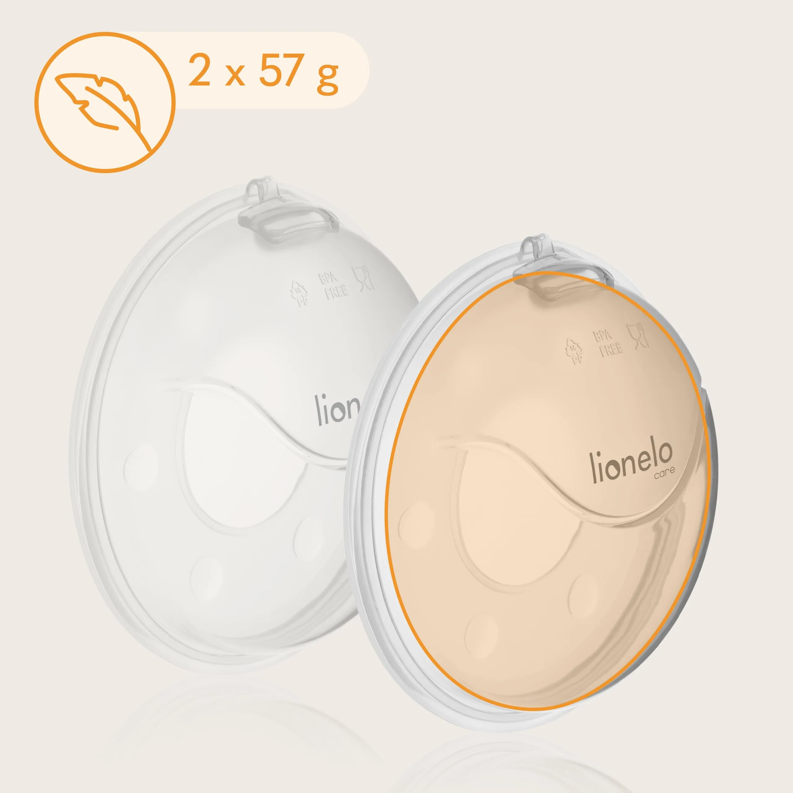 Lionelo Milky Plus Raccoglilatte in Silicone Senza BPA, 2 Pezzi con Custodia - immagine 2