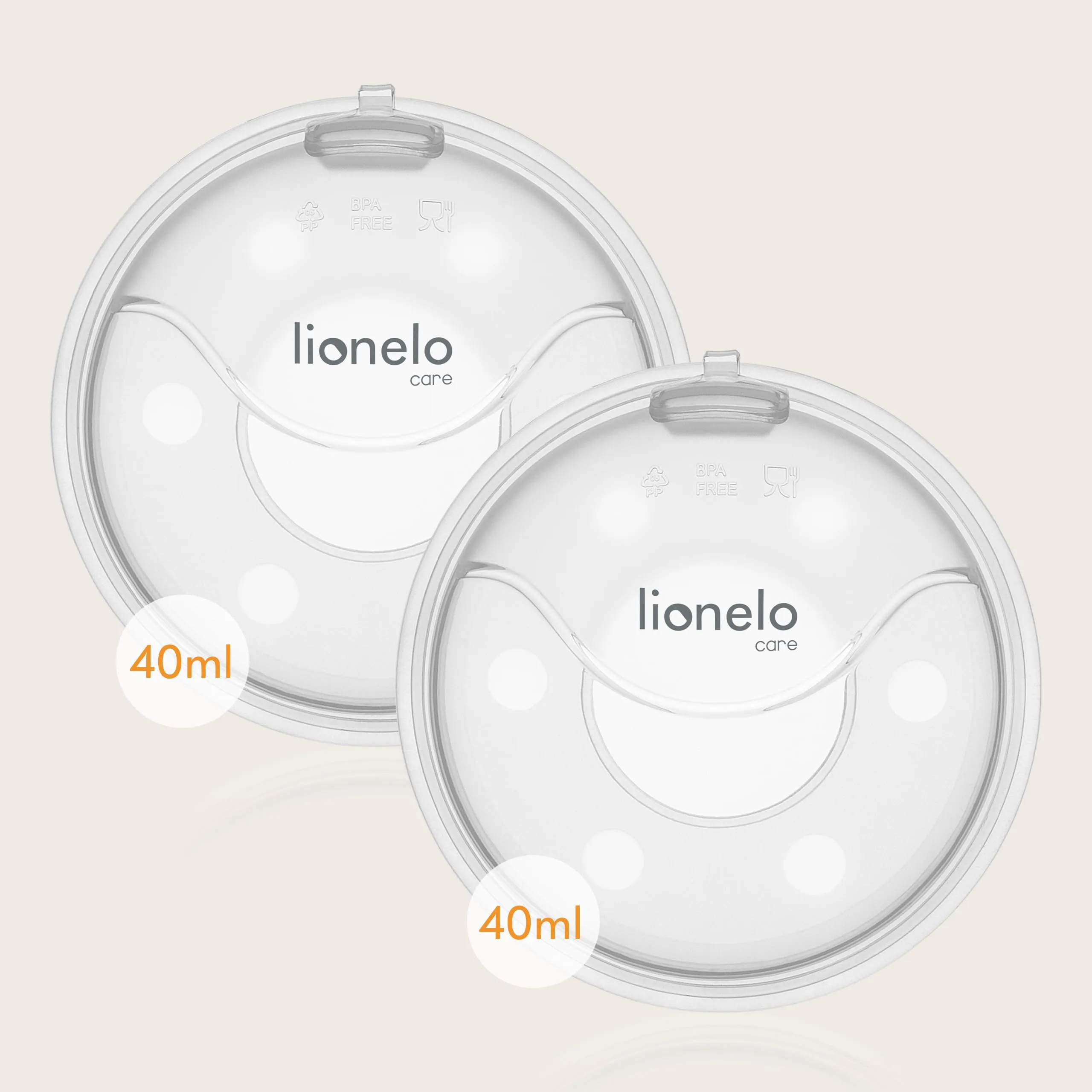 Lionelo Milky Plus Raccoglilatte in Silicone Senza BPA, 2 Pezzi con Custodia - immagine 5