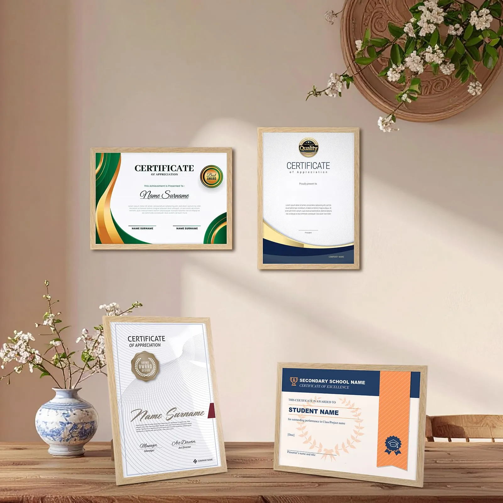 Ditwis Cornice A4 Color Naturale per Foto e Documenti 21x29,7 cm - immagine 3