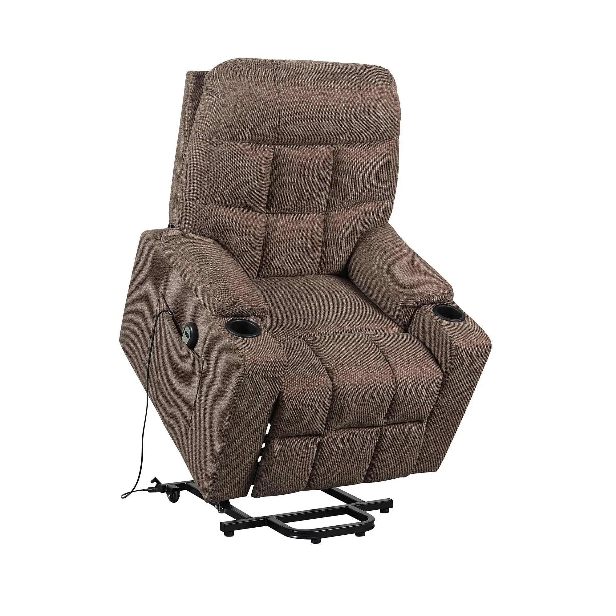Poltrone Italia Patty 1 Poltrona Relax Alzapersona, Reclinazione Combinata Schienale Pediera, Kit 4 Ruote, Marrone - immagine 3