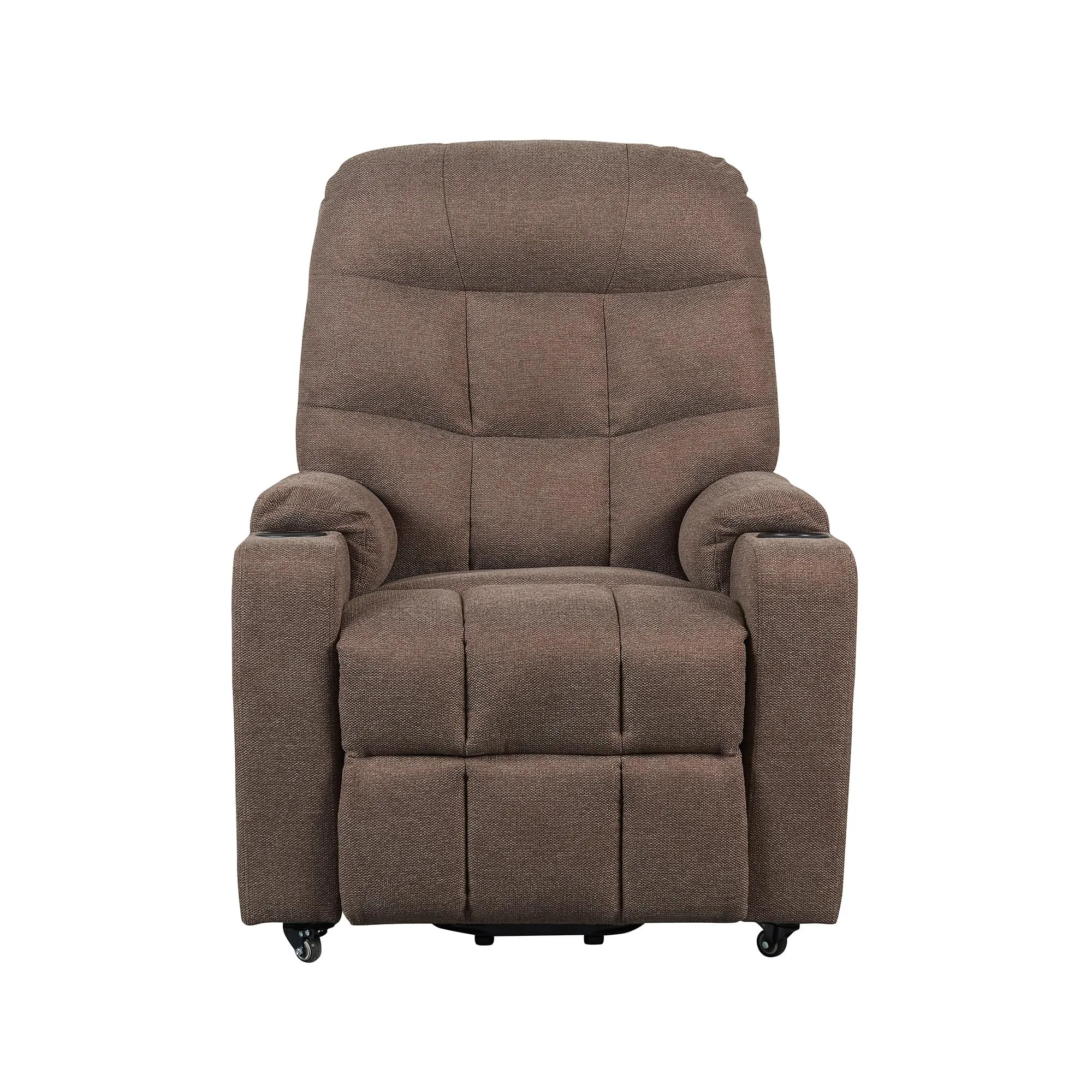 Poltrone Italia Patty 1 Poltrona Relax Alzapersona, Reclinazione Combinata Schienale Pediera, Kit 4 Ruote, Marrone - immagine 6