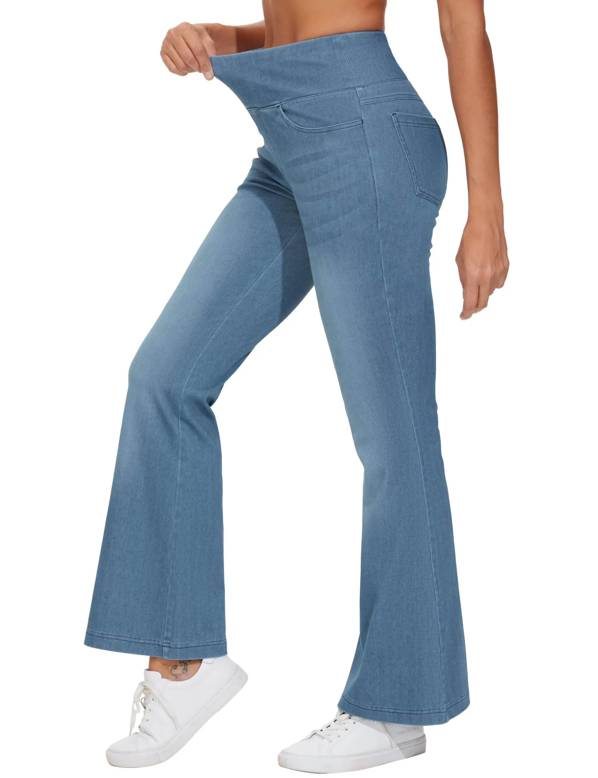 The Gym People Jeans Bootcut Donna Vita Alta Stretch Jeggings Zampa - immagine 1