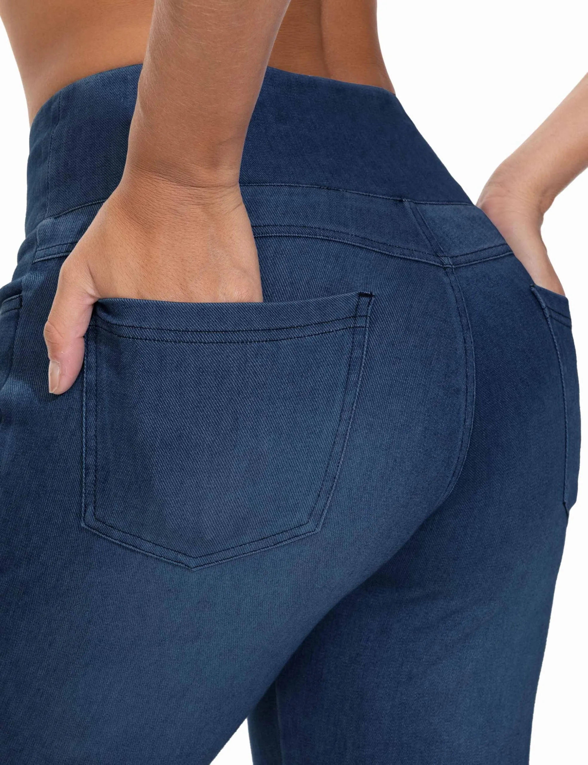 The Gym People Jeans Bootcut Donna Vita Alta Stretch Jeggings Zampa - immagine 5