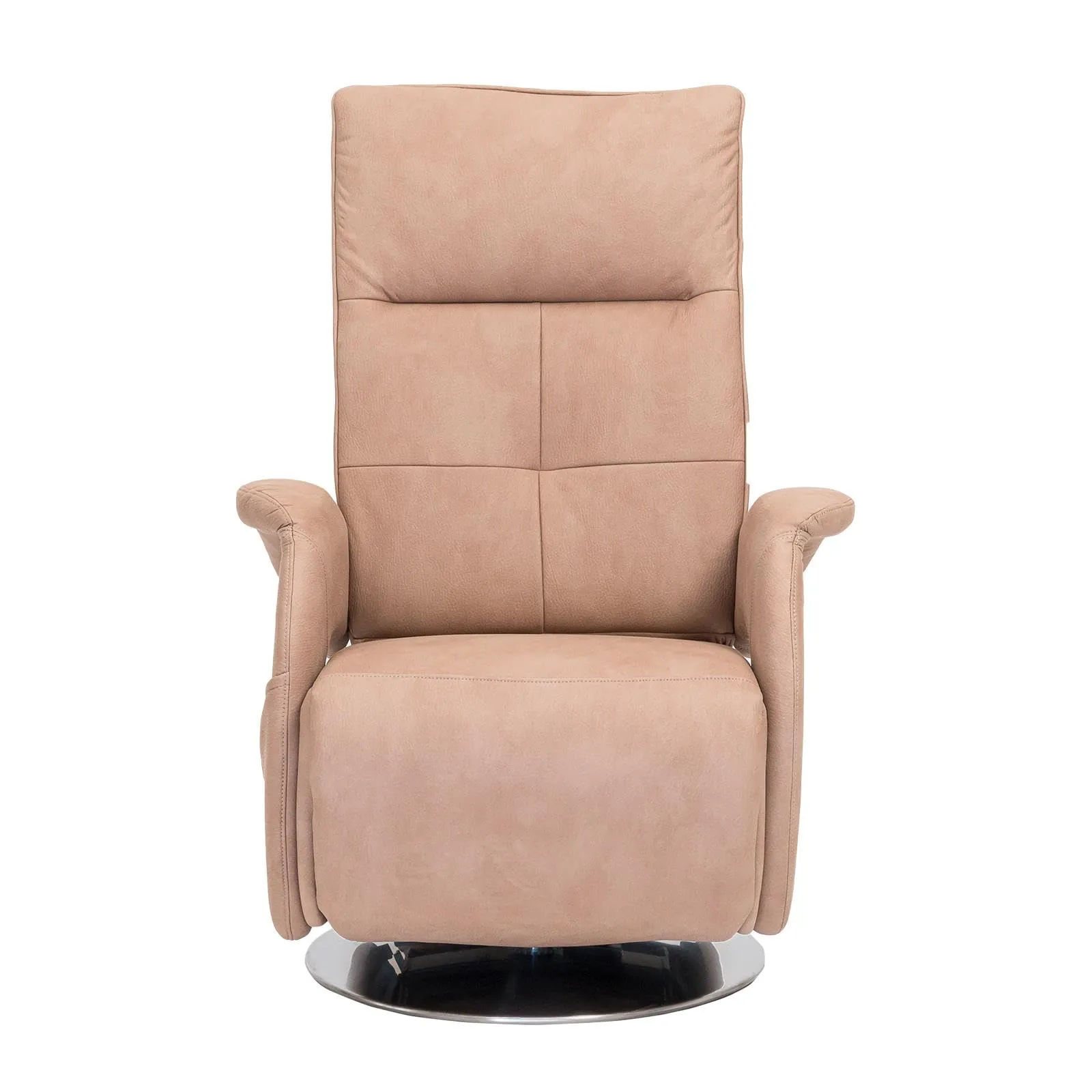 Poltrone Italia Huk Poltrona Relax Elettrica 2 motori, reclinazione indipendente schienale e pediera, base girevole in acciaio, Tortora - immagine 5