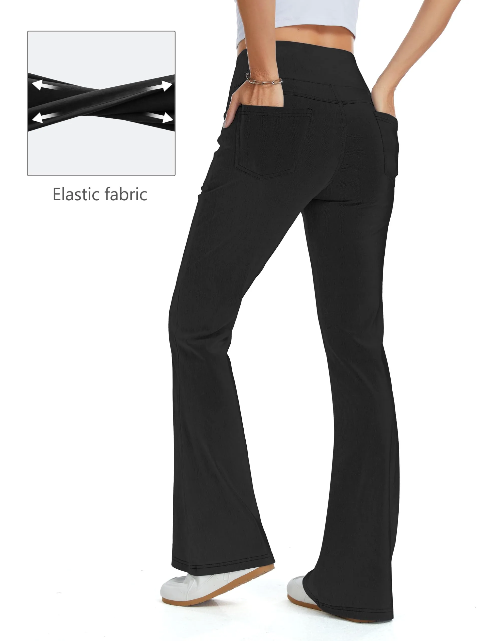 The Gym People Jeans Bootcut Donna Vita Alta Stretch Jeggings Zampa - immagine 3