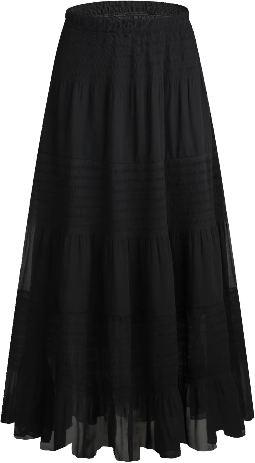 Genfien Gonna Lunga in Chiffon con Fodera da Donna - immagine 1