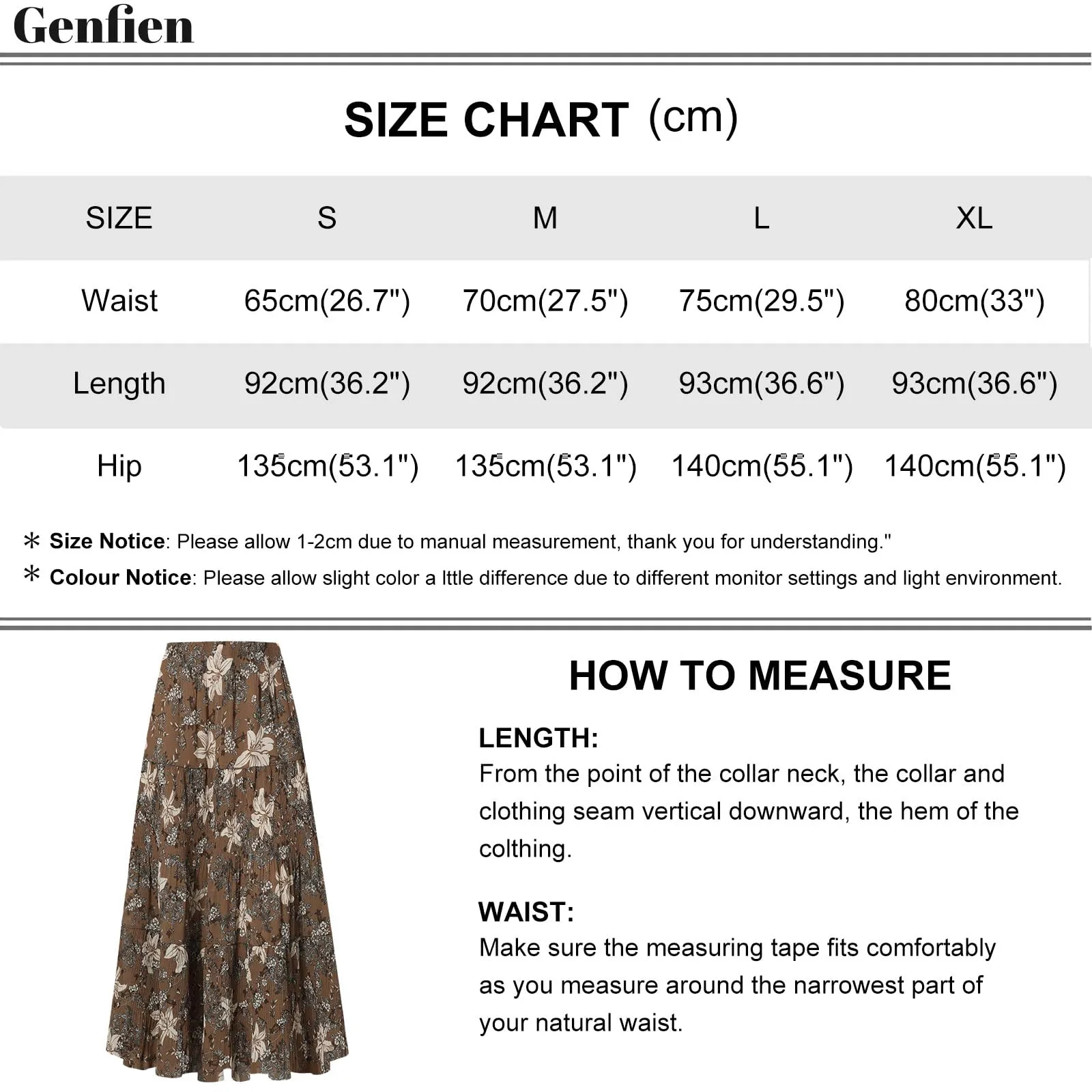 Genfien Gonna Lunga in Chiffon con Fodera da Donna - immagine 6