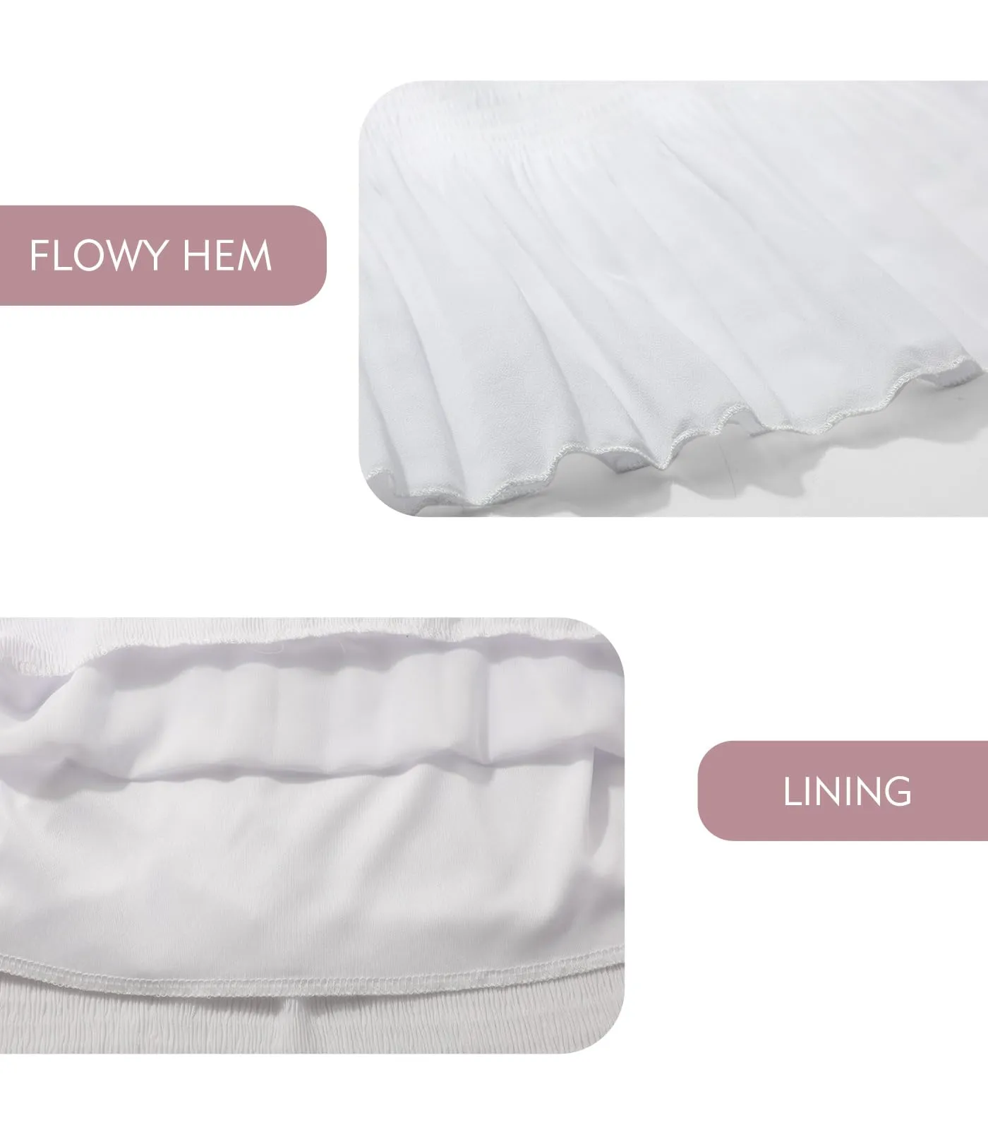 Genfien Gonna Lunga in Chiffon con Fodera da Donna - immagine 6