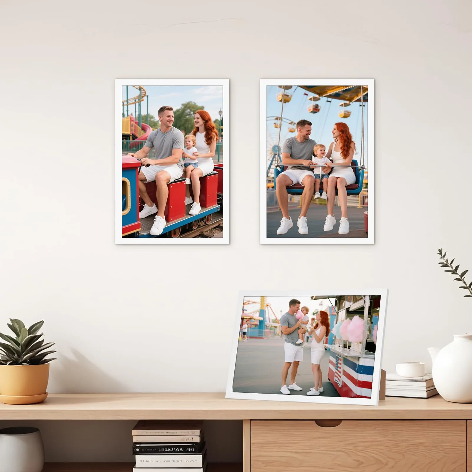 Hoikwo Cornice in PVC Bianca 20x30, Set da 3 Pezzi - immagine 4