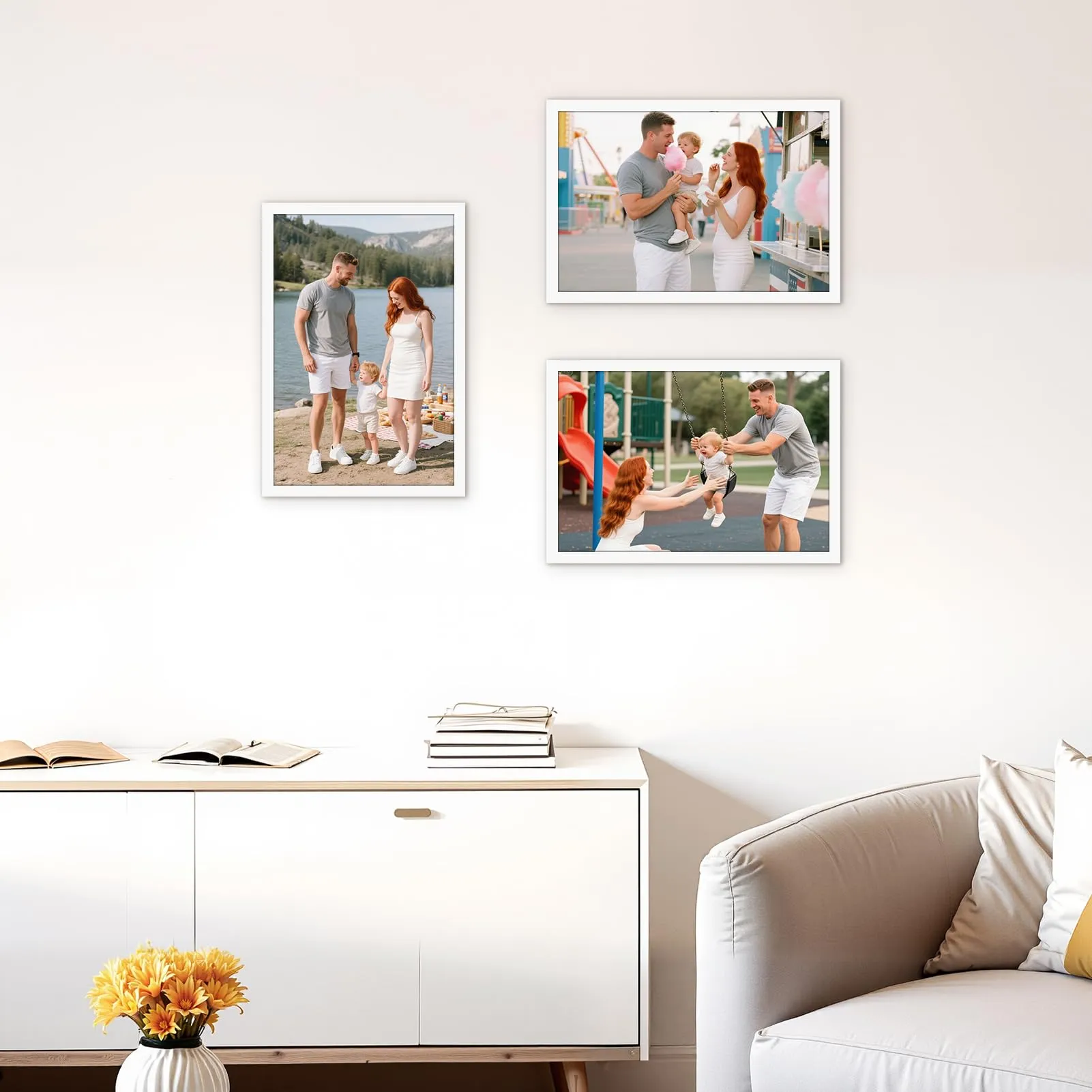 Hoikwo Cornice in PVC Bianca 20x30, Set da 3 Pezzi - immagine 5