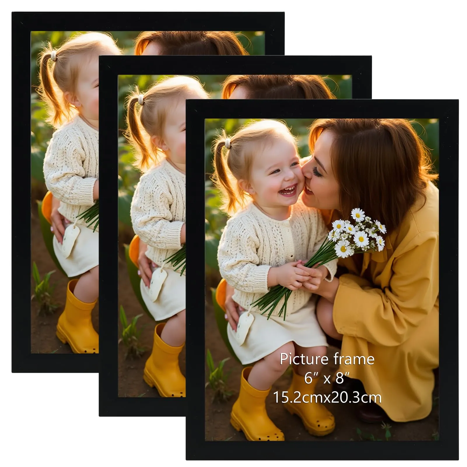Hoikwo Cornici in PVC Nere 15x20 cm, Set di 3 - immagine 1