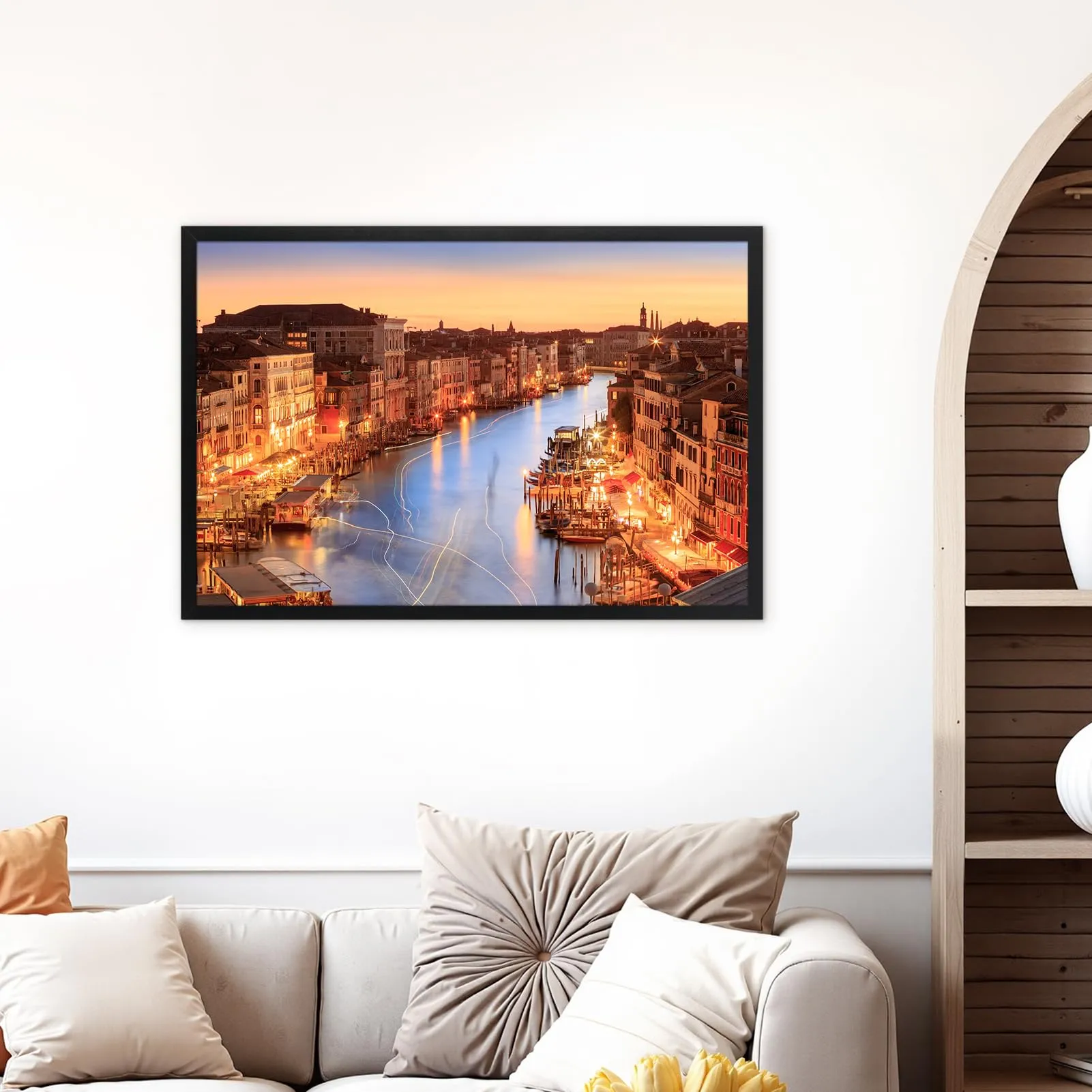 Hoikwo Cornice in Alluminio Nera 40x60 cm, Set di 3 - immagine 5