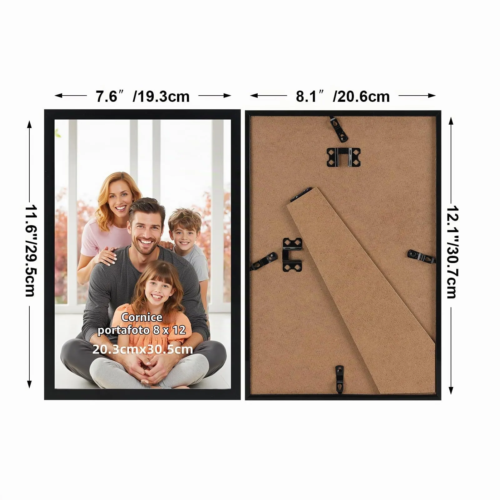 Hoikwo Cornice in PVC Nera 20x30, Set da 3 Pezzi - immagine 2