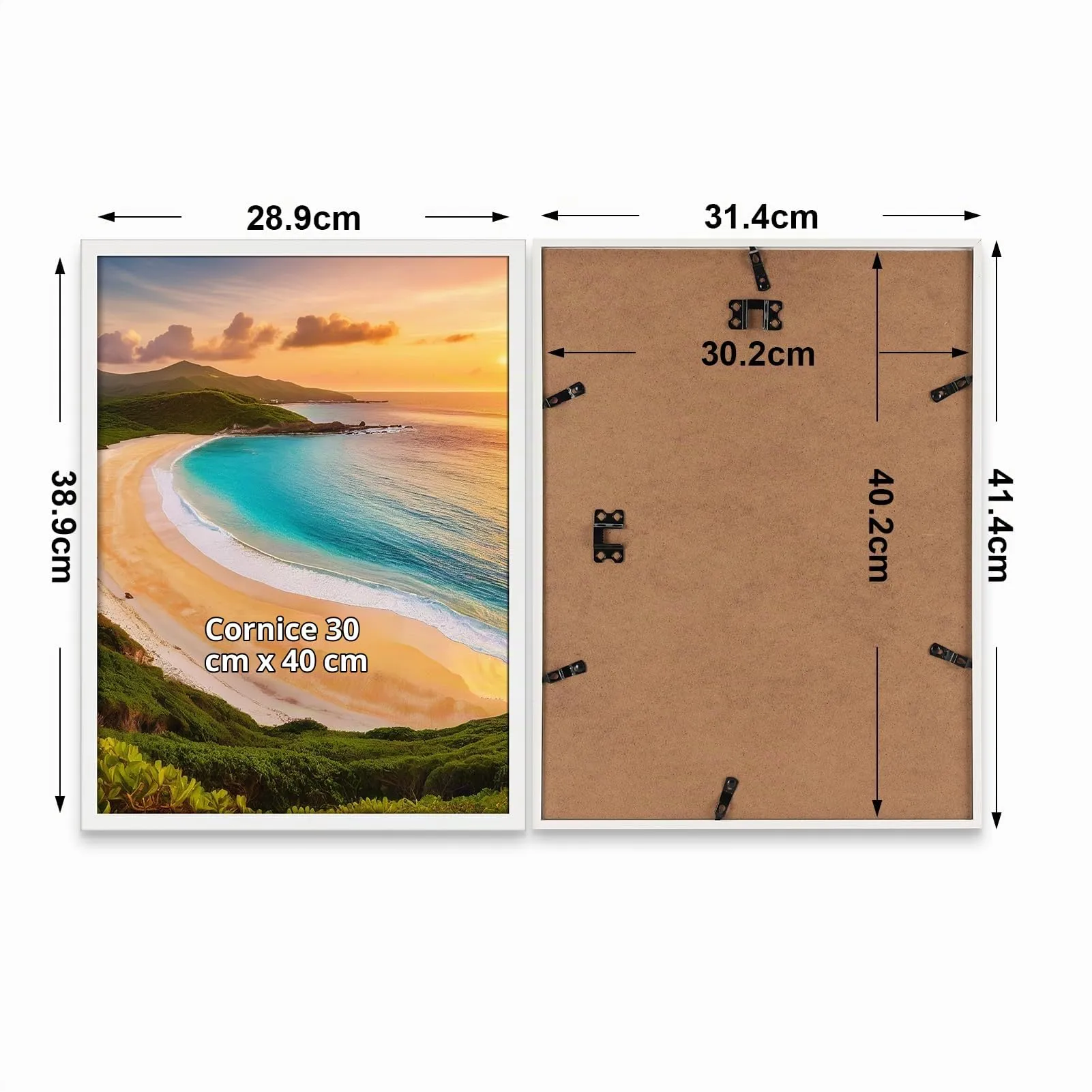 Hoikwo Cornice Foto in PVC Bianca 30x40 cm, Set da 3 Pezzi - immagine 2