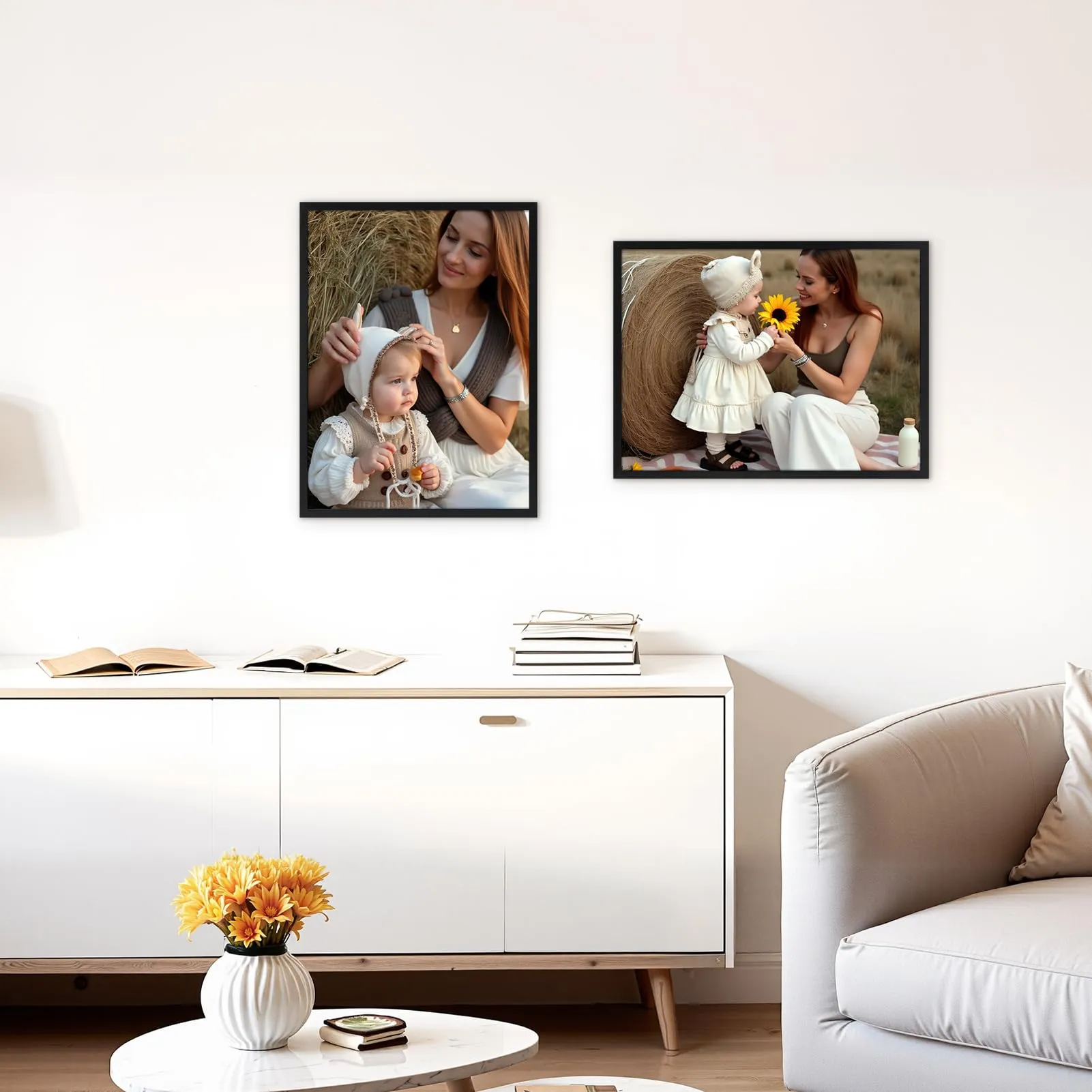 Hoikwo Cornice in PVC Nera 30x40, Set da 3 Pezzi - immagine 5