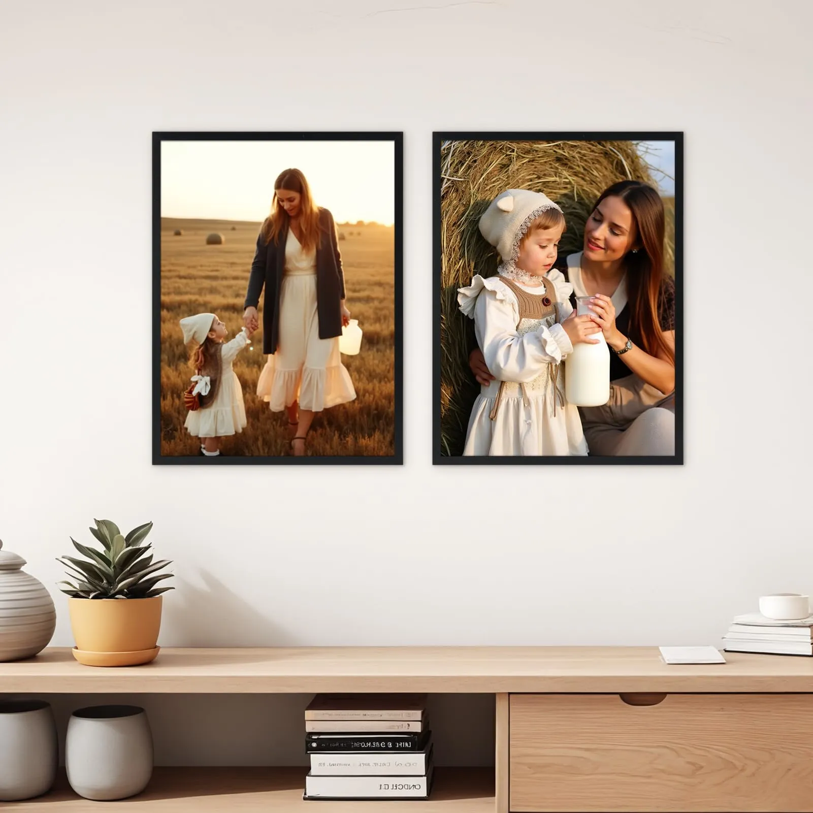 Hoikwo Cornice in PVC Nera 30x40, Set da 3 Pezzi - immagine 7
