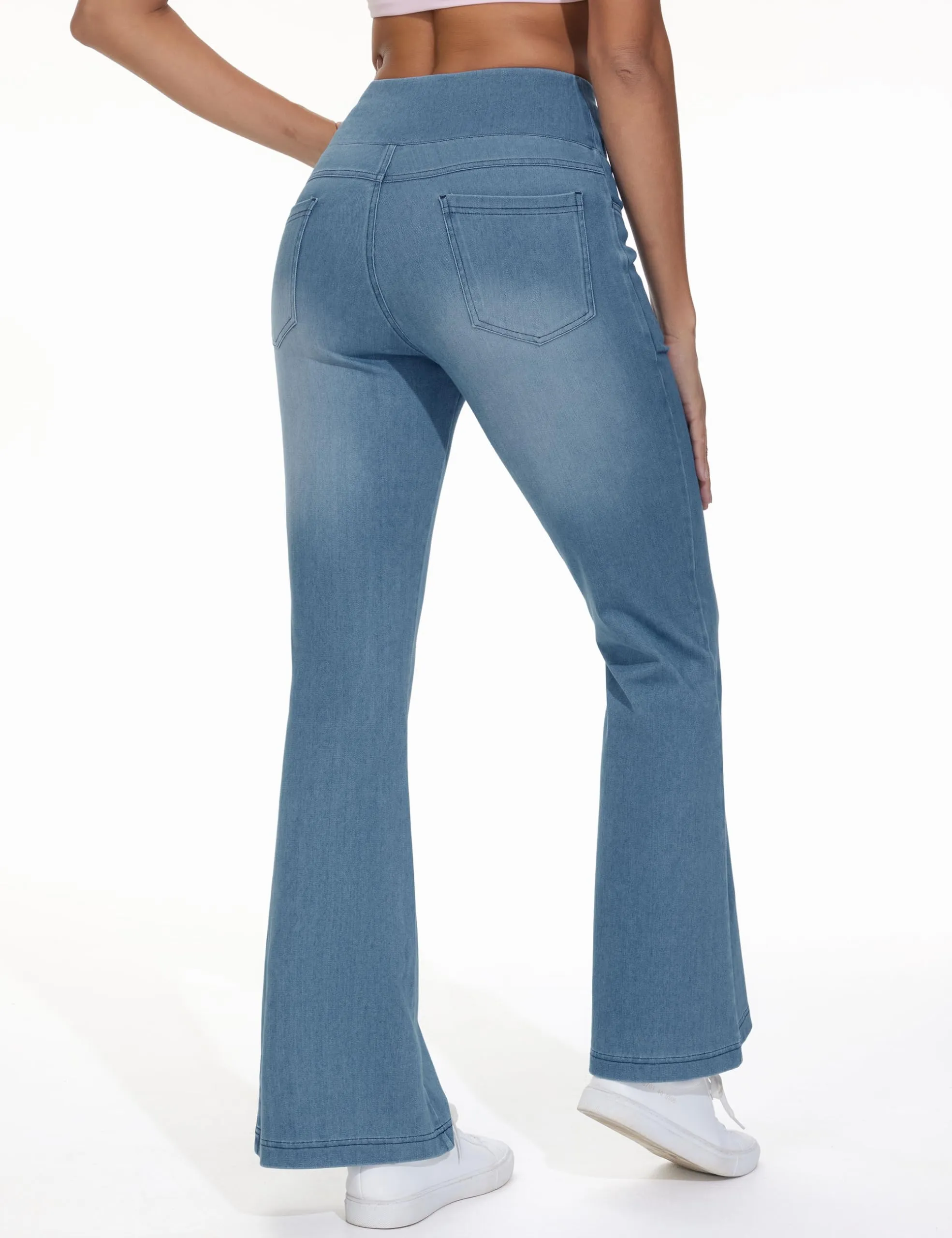 The Gym People Jeans Bootcut Donna Vita Alta Stretch Jeggings Zampa - immagine 2