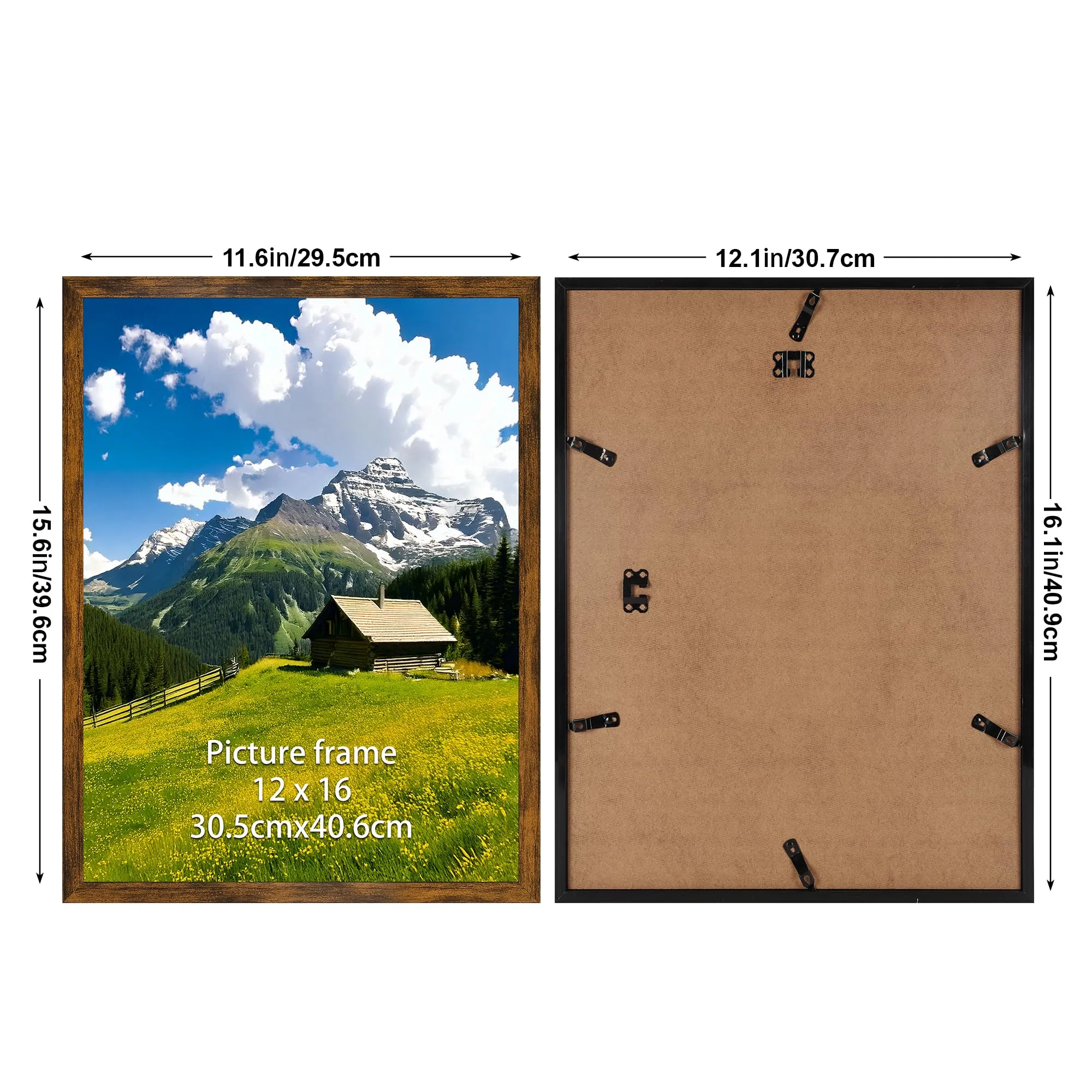 Ditwis Cornice 30x40 cm Marrone per Poster, Foto e Opere d'Arte - immagine 2