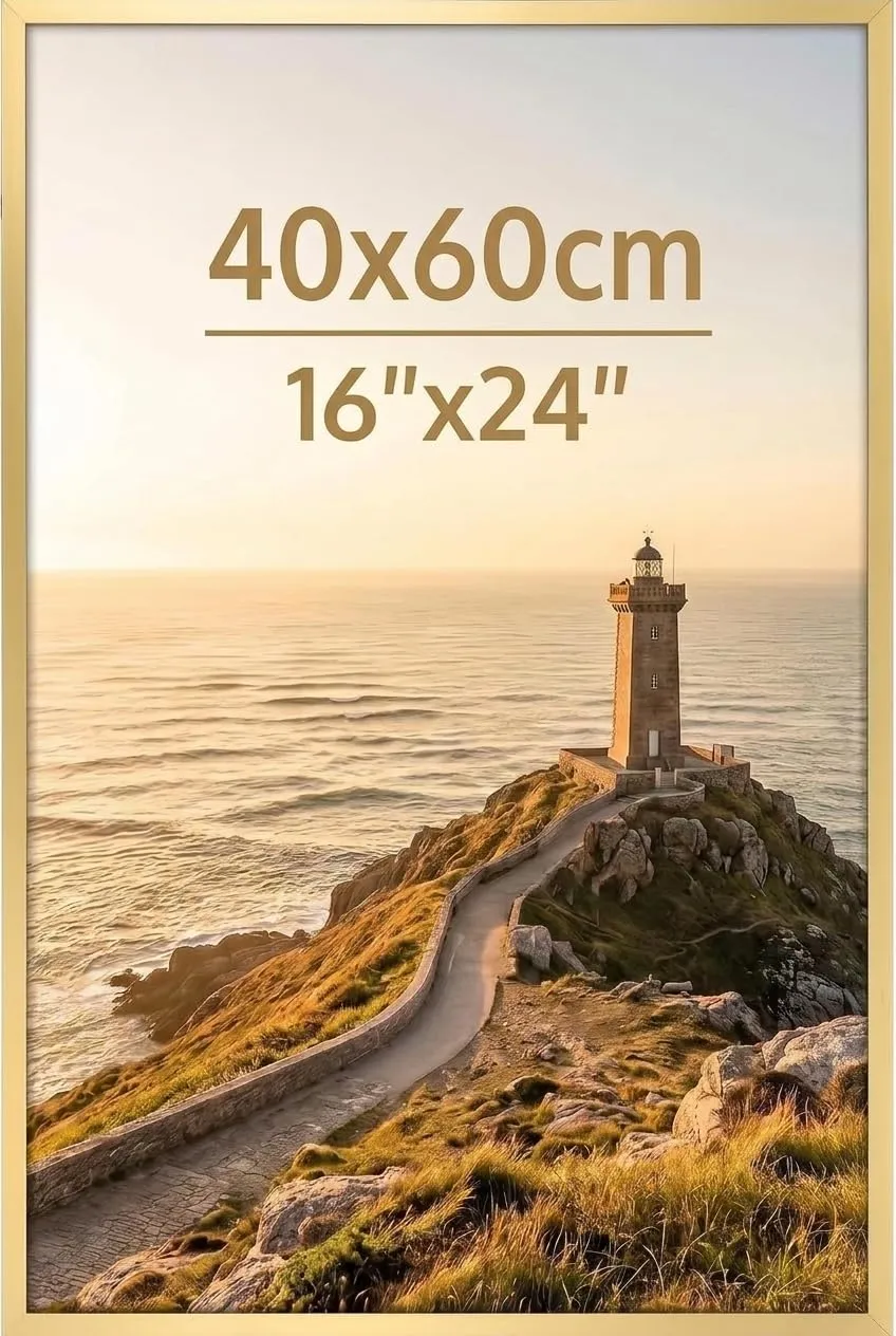 Ditwis Cornice in Alluminio Oro 40x60 cm per Poster, Foto e Opere d'Arte - immagine 1