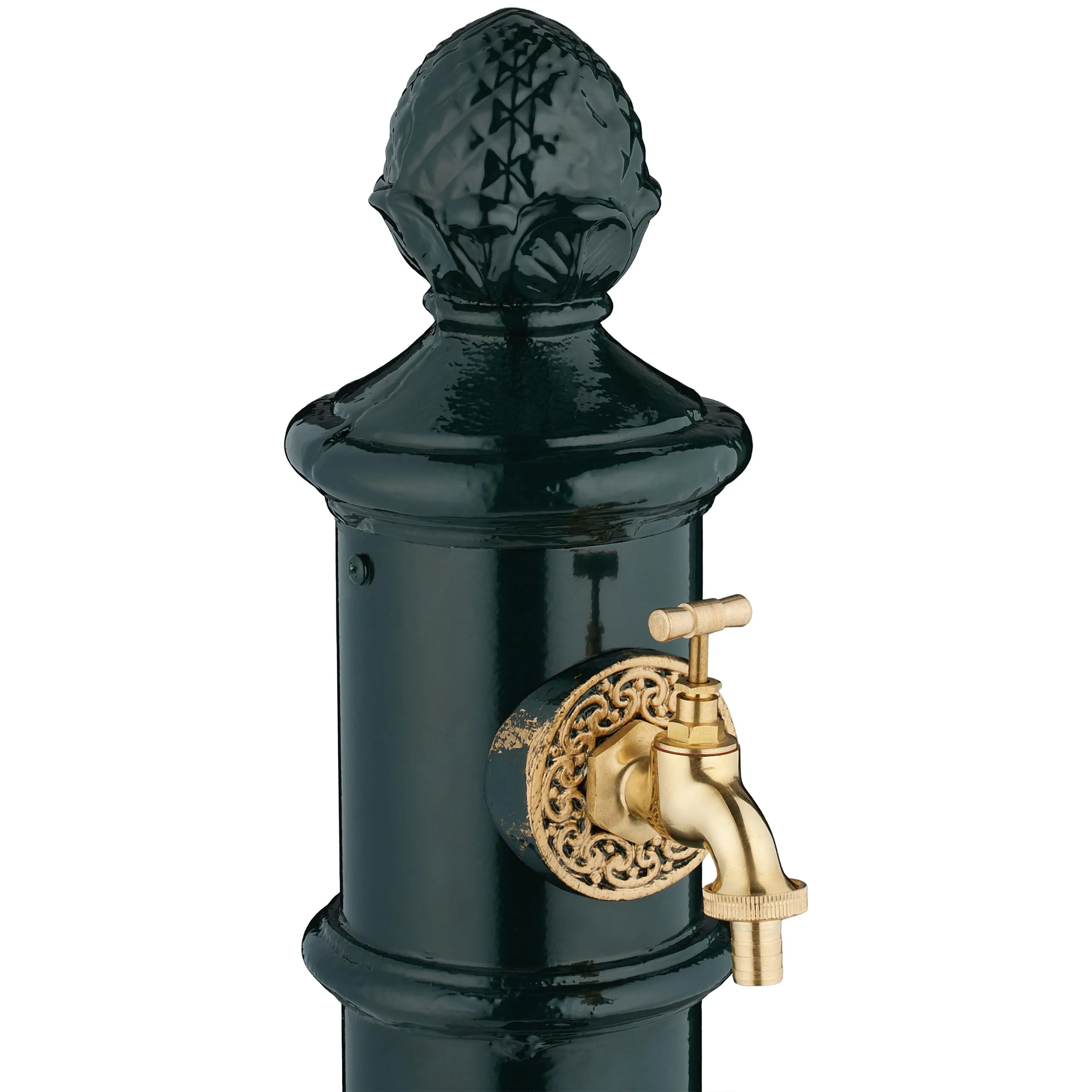 Relaxdays Fontana da Giardino in Stile Antico con Rubinetto e Vaschetta, 83x26x31,5 cm, Verde - immagine 9