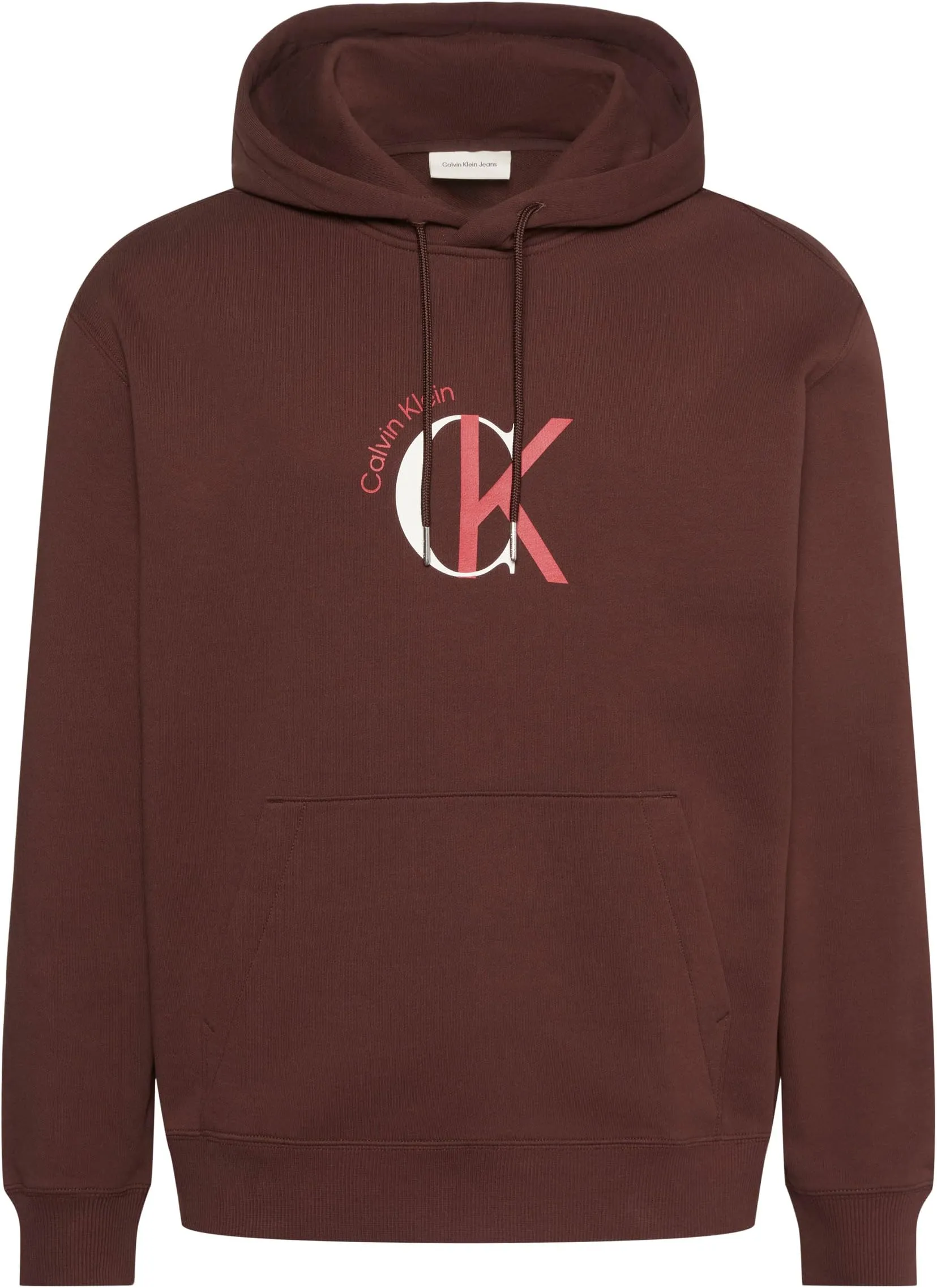 Calvin Klein Uomo Felpa con Cappuccio Terry Graphic con Tasca a Marsupio, Rich Brown, XL - immagine 6