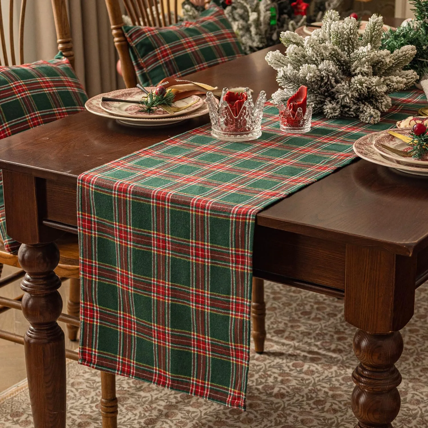 Softalker Runner da Tavolo Natalizio Buffalo Plaid, 33 x 91 cm - immagine 2