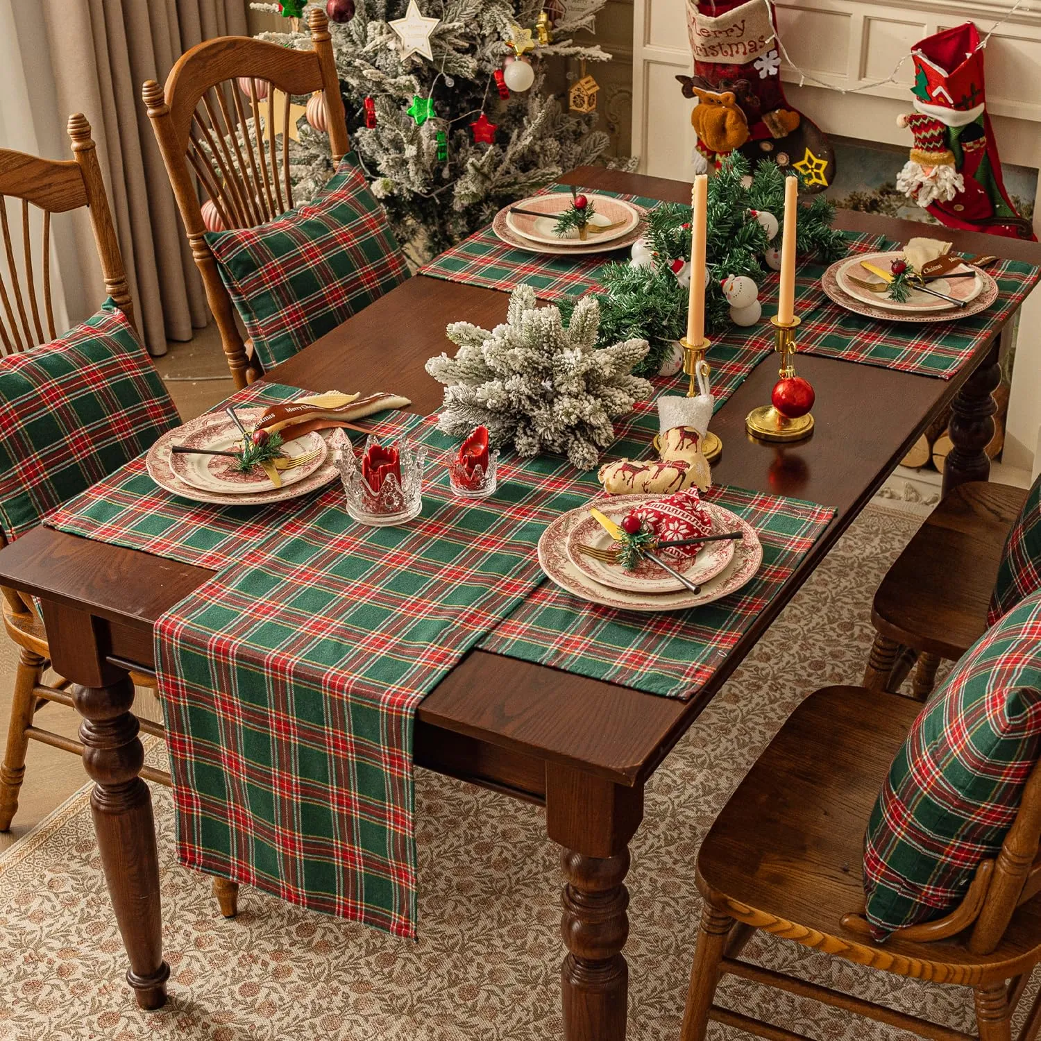 Softalker Runner da Tavolo Natalizio Buffalo Plaid, 33 x 91 cm - immagine 7
