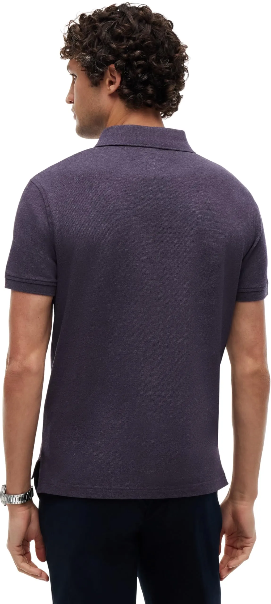Tommy Hilfiger 1985 Regular Fit Polo Shirt, Mulberry Haze Heather, M - immagine 2