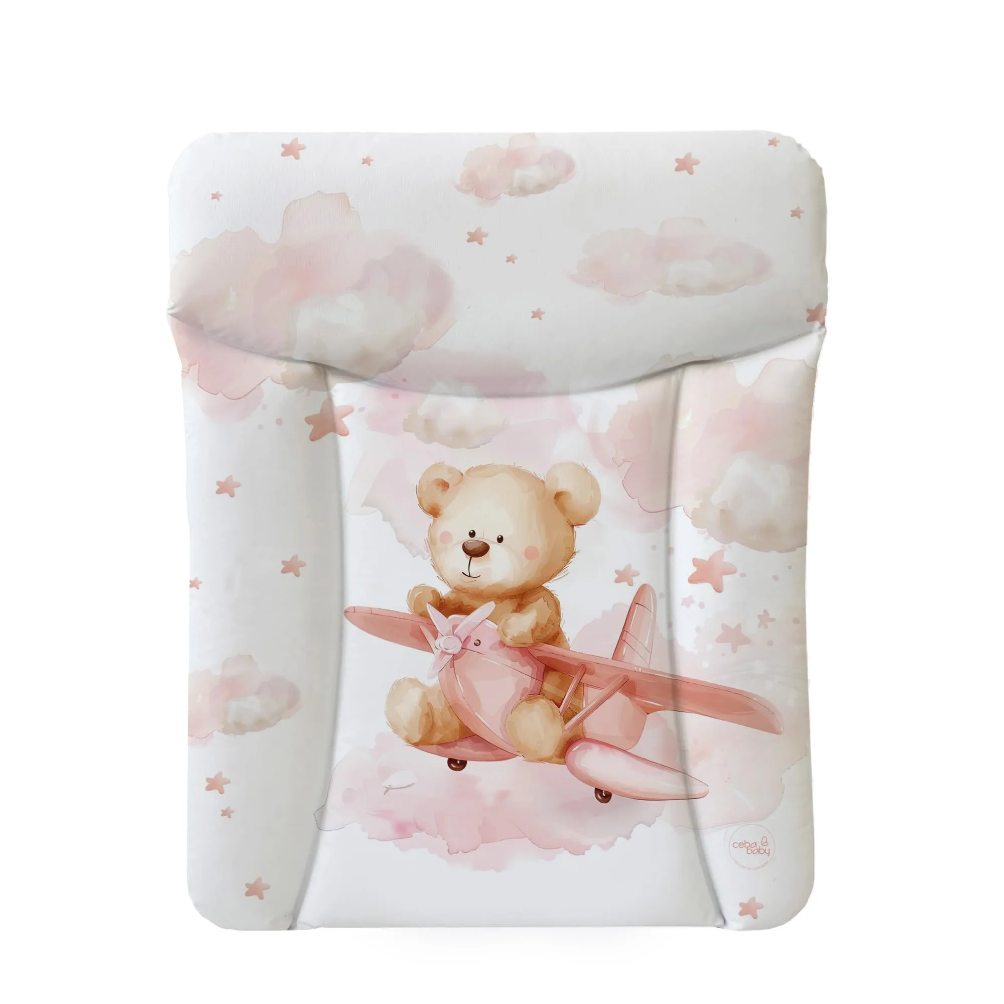 Ceba Baby Fasciatoio Materassino Lavabile e Impermeabile, certificato Öko-Tex, 70x50 cm, Il volo da sogno di Teddy - immagine 1