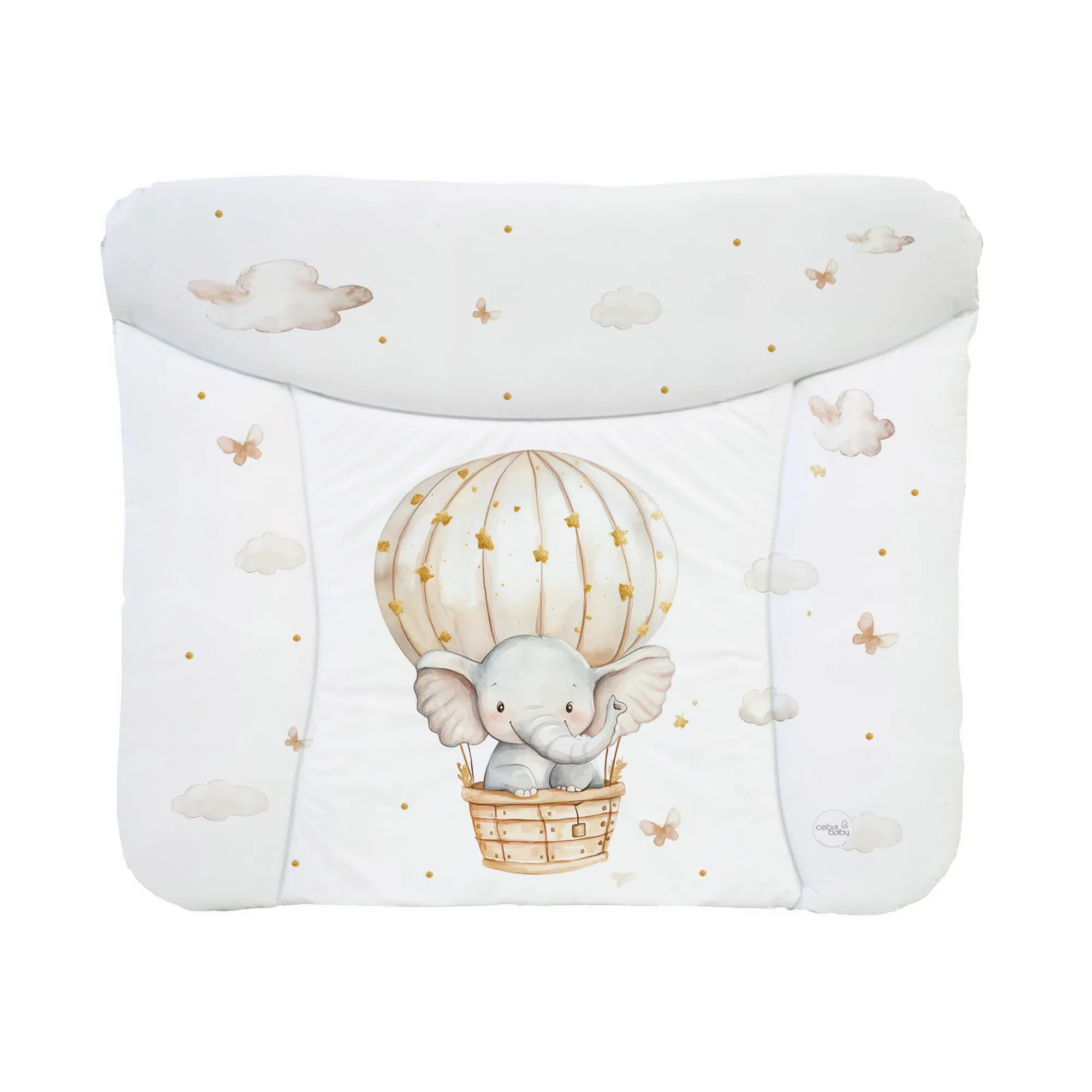 Ceba Baby Fasciatoio Materassino Lavabile e Impermeabile, 75x72 cm, Elefante nel pallone - immagine 1