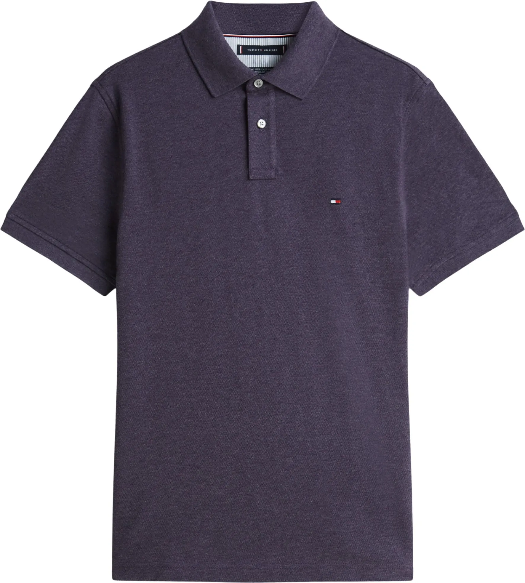 Tommy Hilfiger 1985 Regular Fit Polo Shirt, Mulberry Haze Heather, S - immagine 5