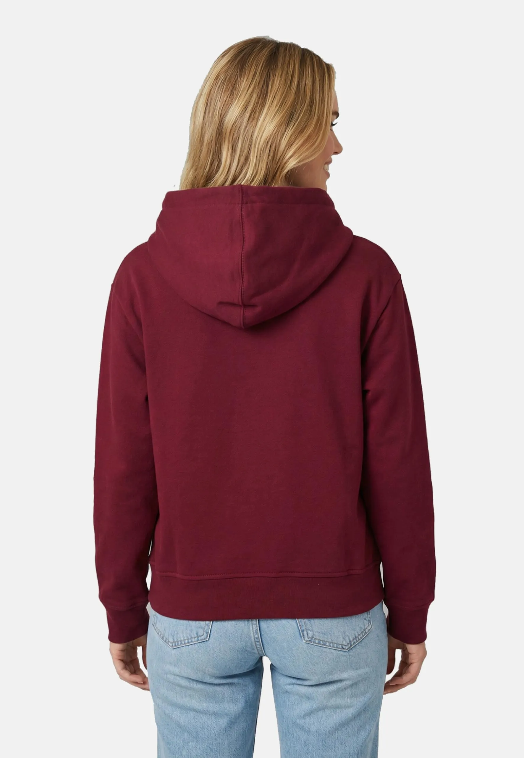 Calvin Klein Donna Felpa con Cappuccio Monogram Terry con Logo, Berry Glaze, L - immagine 4