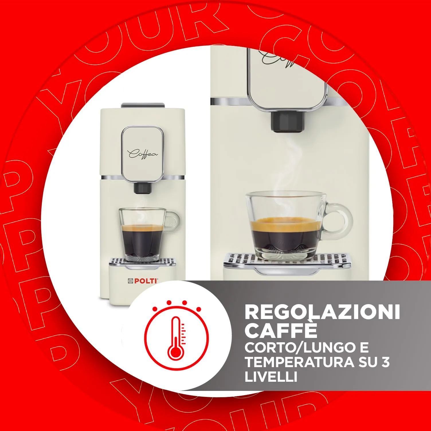 Polti Coffea S15C Macchina per Caffè Espresso a Cialde E.S.E. 44 mm - immagine 5