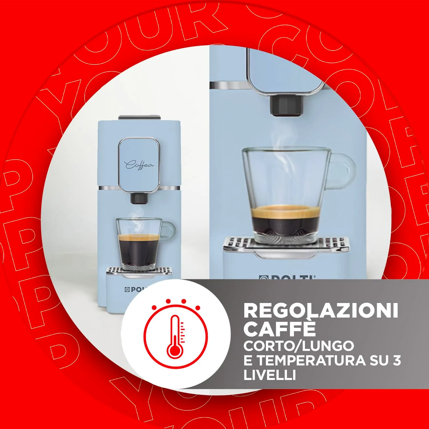 Polti Coffea S15LB Macchina per Caffè Espresso a Cialde E.S.E. 44 mm - immagine 5