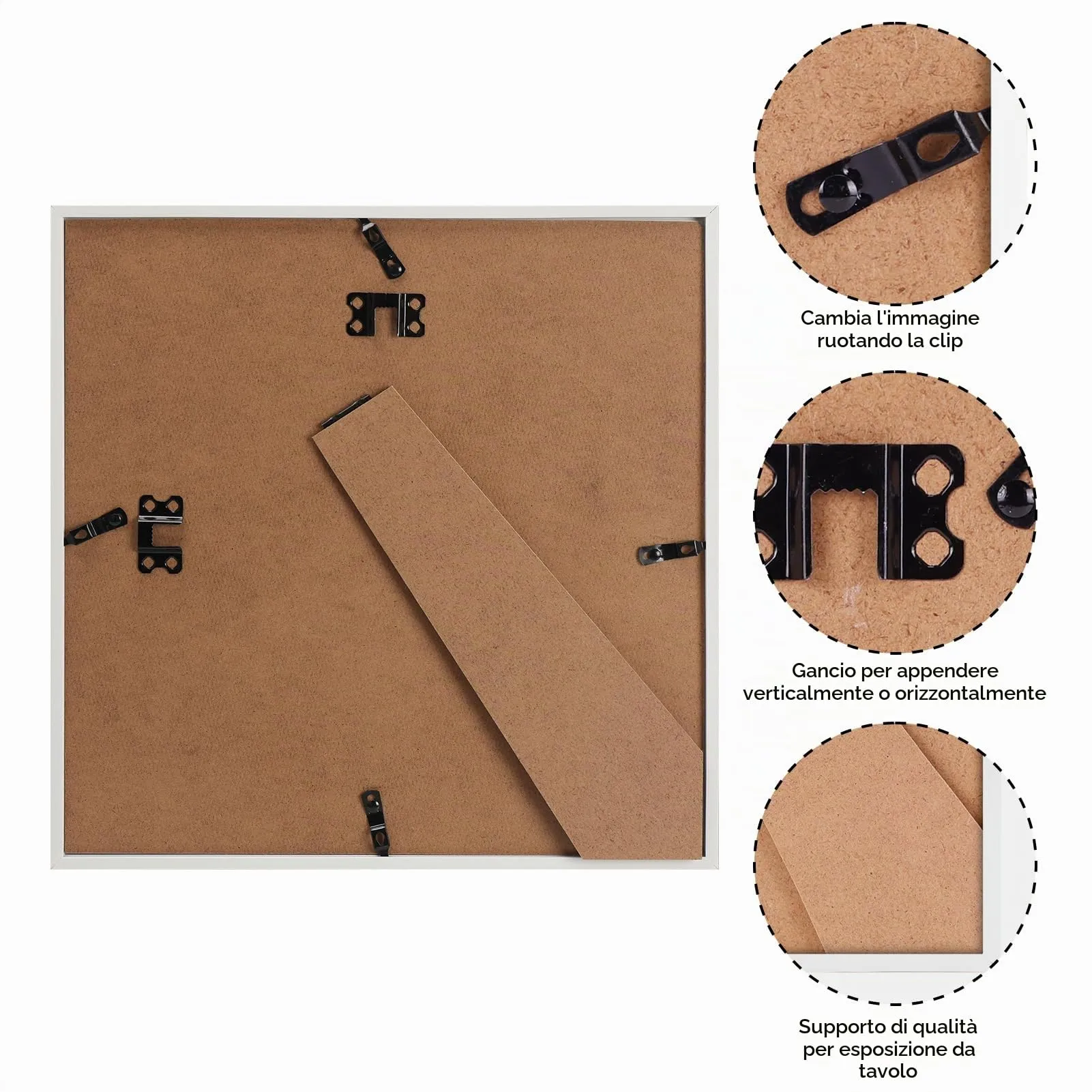 Giftgarden Cornice in PVC Bianca, 30x30 cm, 1 Pezzo - immagine 4