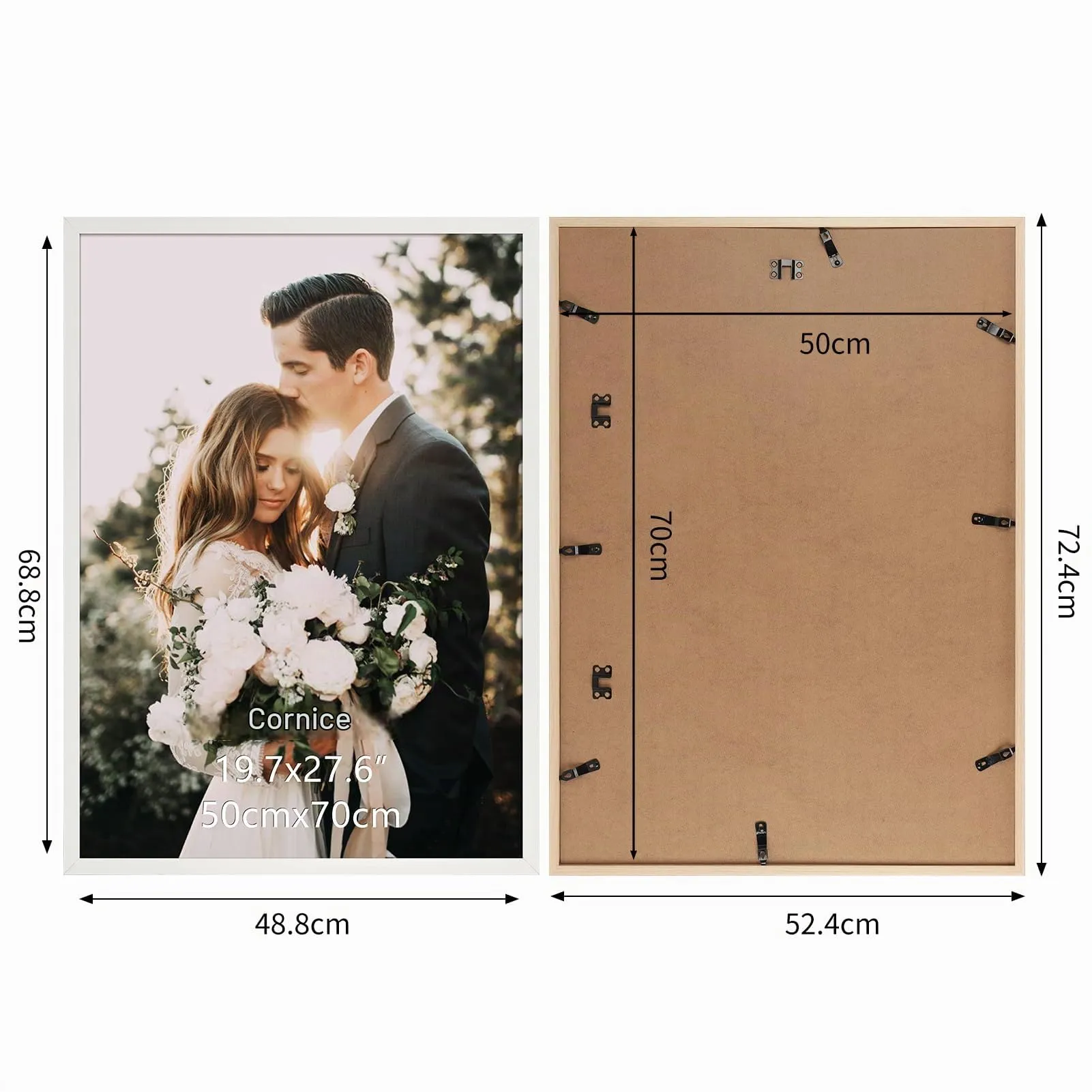 Giftgarden Cornice in Alluminio Bianca 50x70 cm - immagine 2