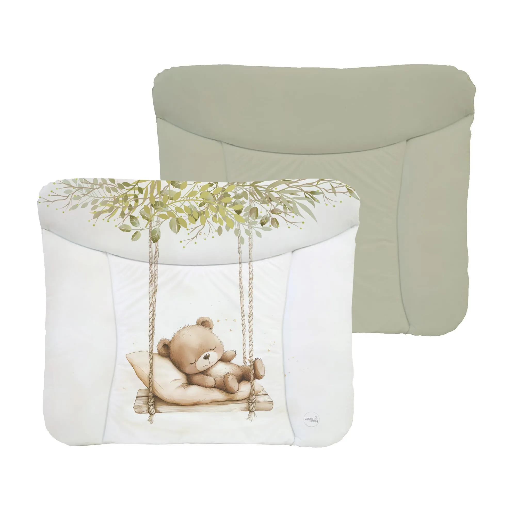 Ceba Baby Fasciatoio Materassino Lavabile e Impermeabile, 75x72 cm, Orsetto sull’altalena - immagine 1
