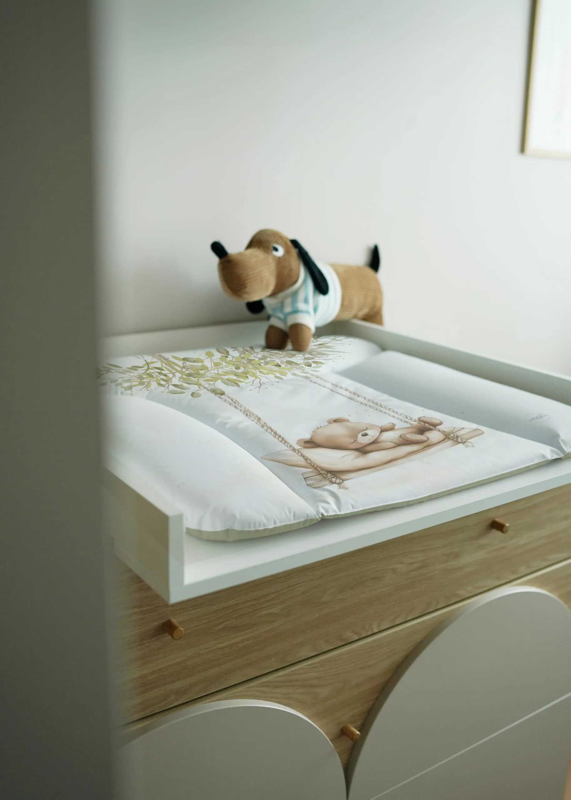 Ceba Baby Fasciatoio Materassino Lavabile e Impermeabile, 75x72 cm, Orsetto sull’altalena - immagine 7