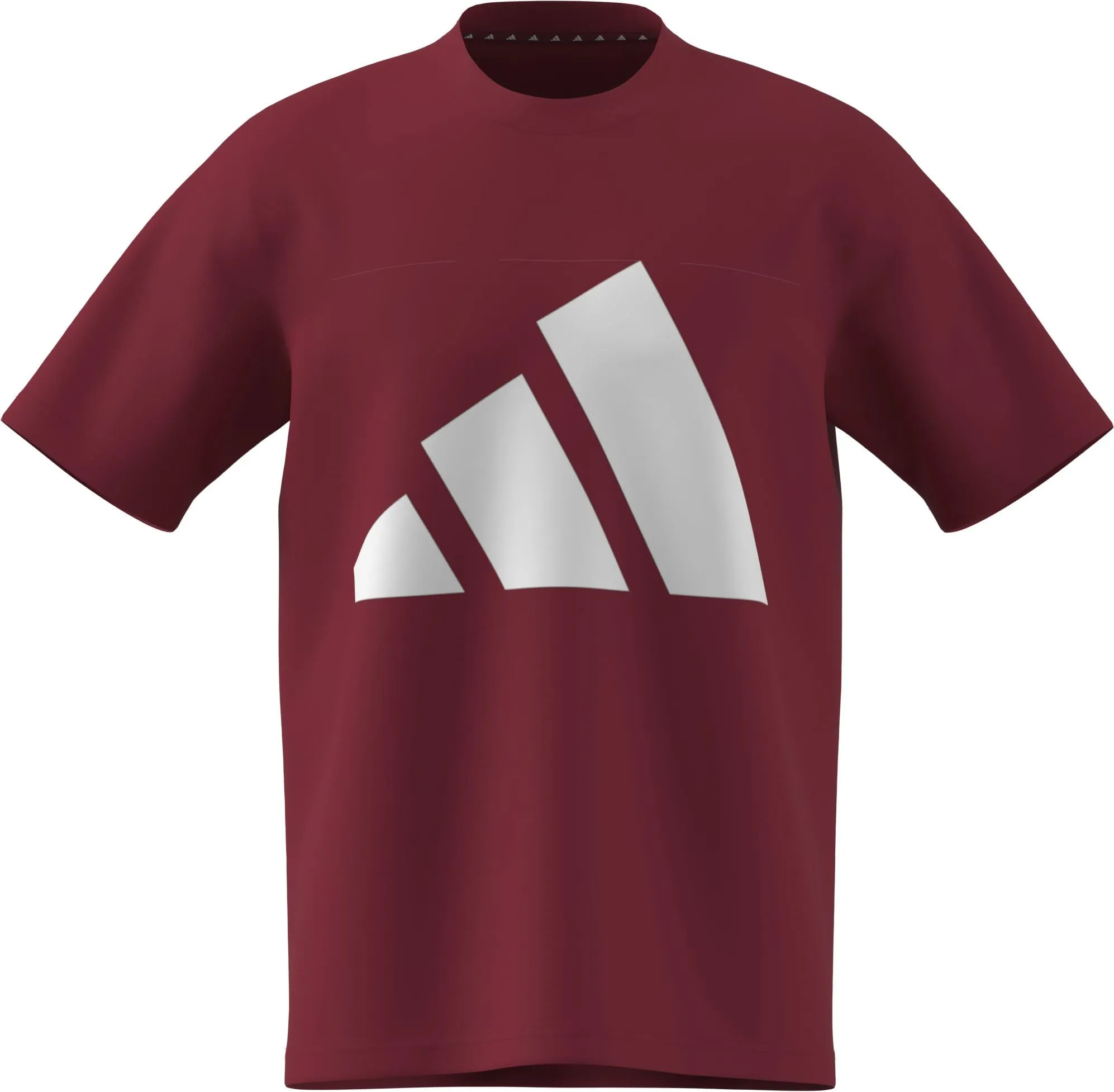 adidas Essentials Big Logo Single Jersey Tee - Active Maroon/White - L - immagine 1