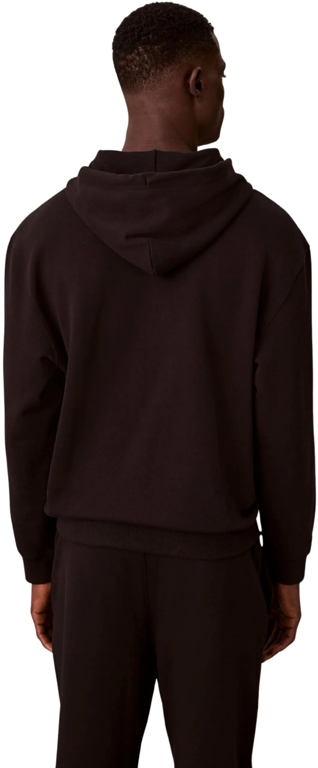 Calvin Klein Uomo Felpa con Cappuccio Terry Graphic, Nero, S - immagine 2