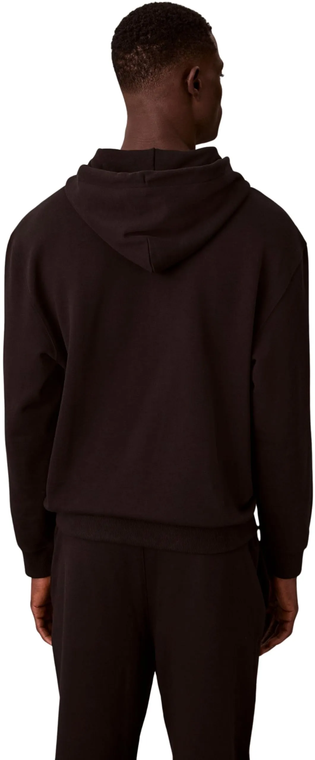 Calvin Klein Uomo Felpa con Cappuccio Terry Graphic, Nero, S - immagine 3