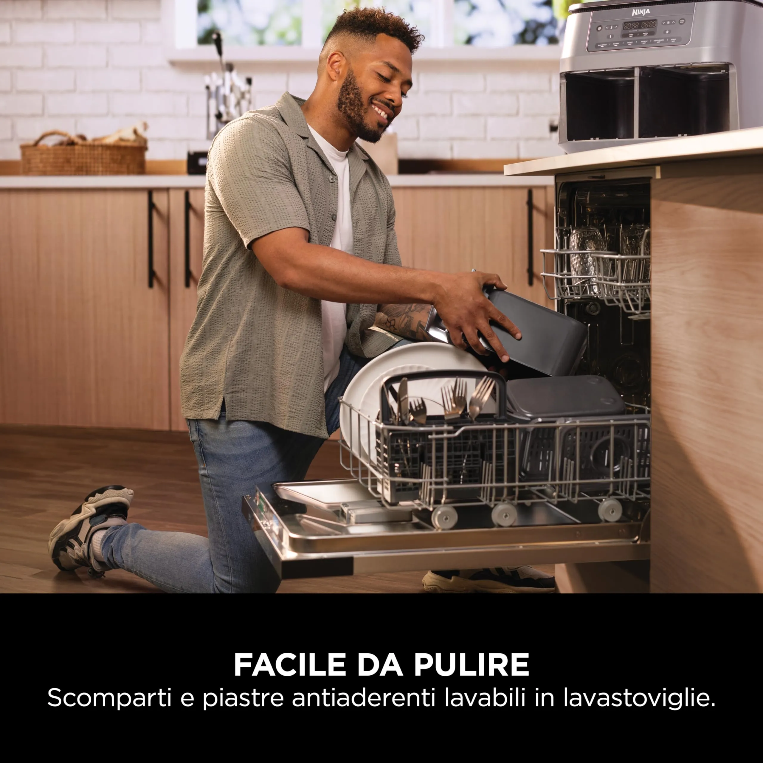 Ninja Doppia Zona Friggitrice ad Aria 7,6L Grigio Piombo DZ300EU - immagine 8