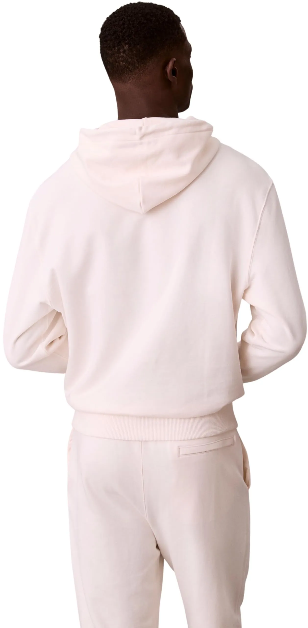 Calvin Klein Felpa con Cappuccio Terry Graphic, White Greige, L - immagine 2