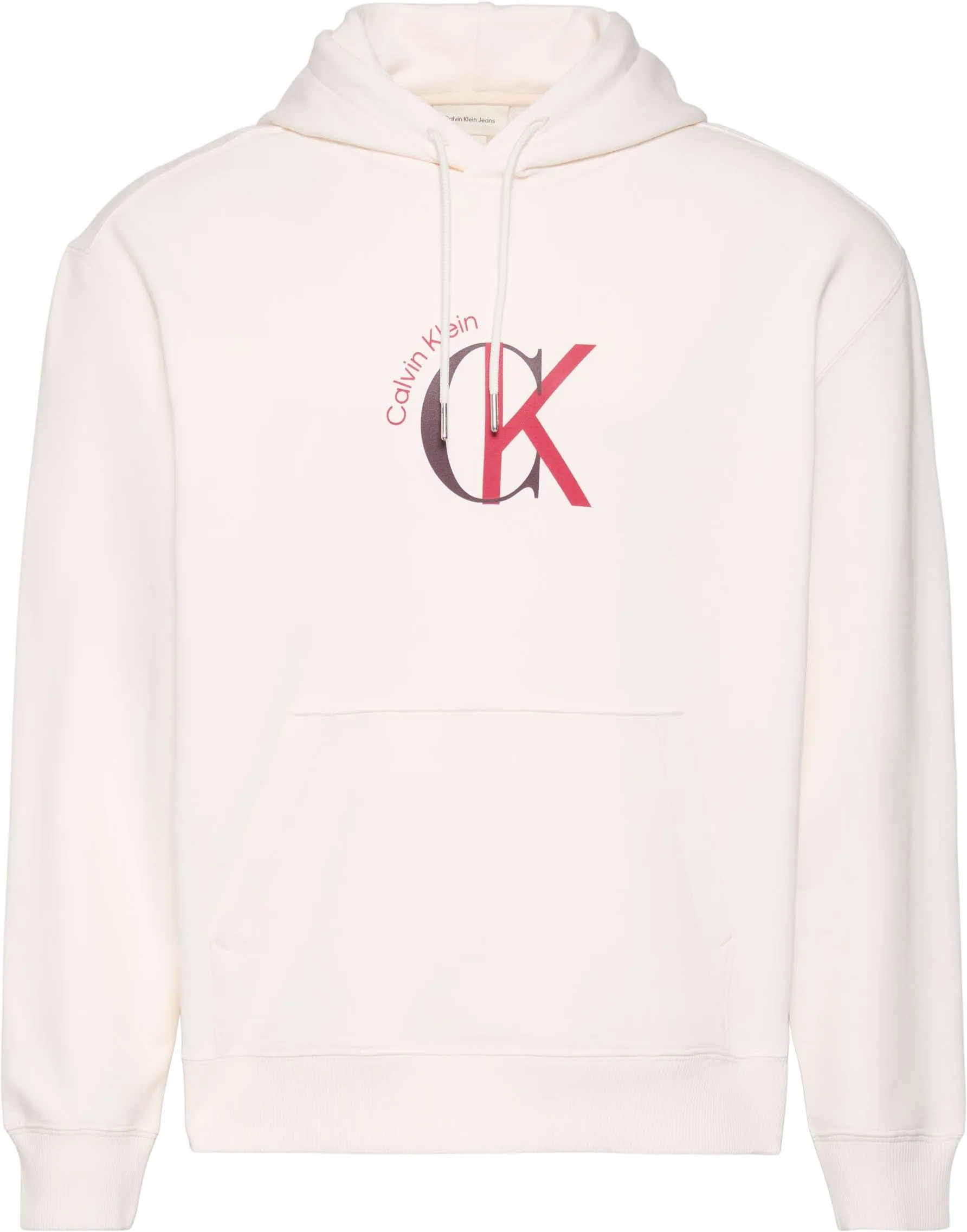 Calvin Klein Uomo Felpa con Cappuccio Terry Graphic, White Greige, XS - immagine 6