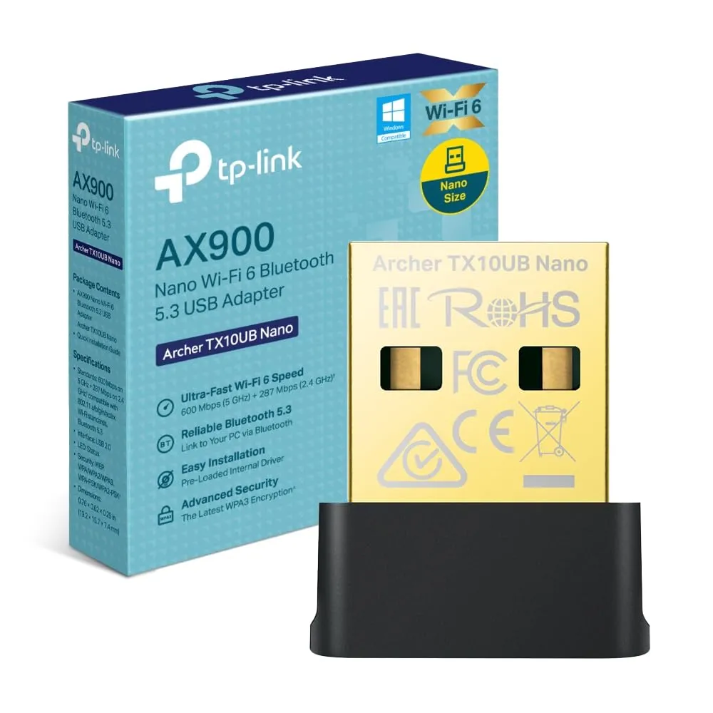 TP-Link Archer TX10UB Nano USB Wi-Fi Adapter AX900Mbps Bluetooth 5.3 for PC - immagine 1